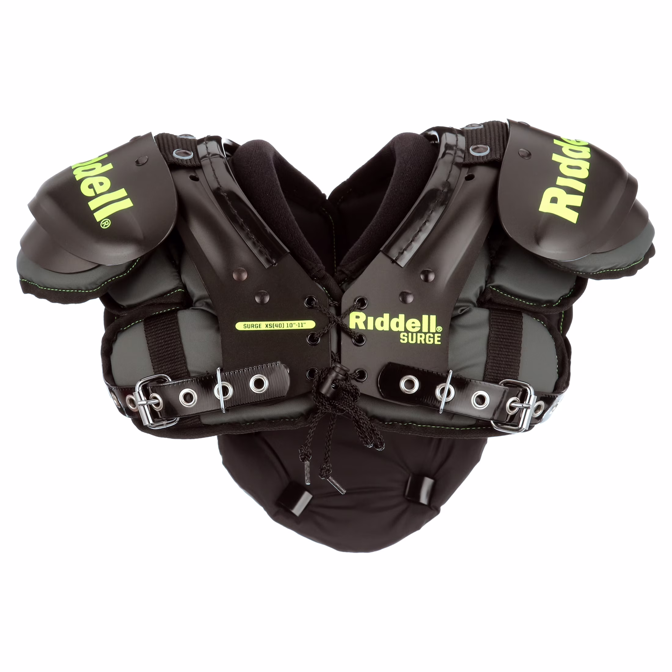 Riddell Surge Youth Football Shoulder Pad Black/Volt, Small - Image 4