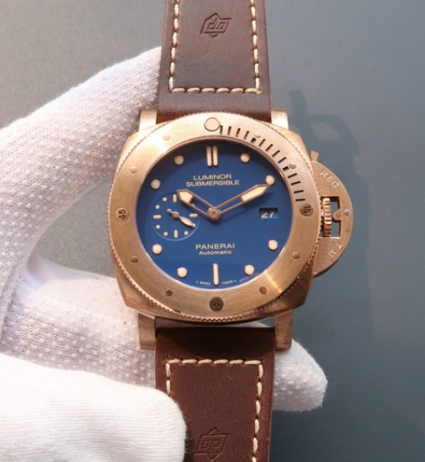 Replica Panerai ZF PAM671 Blue Dial Dark Brown Leather Strap P.9010 - Top club