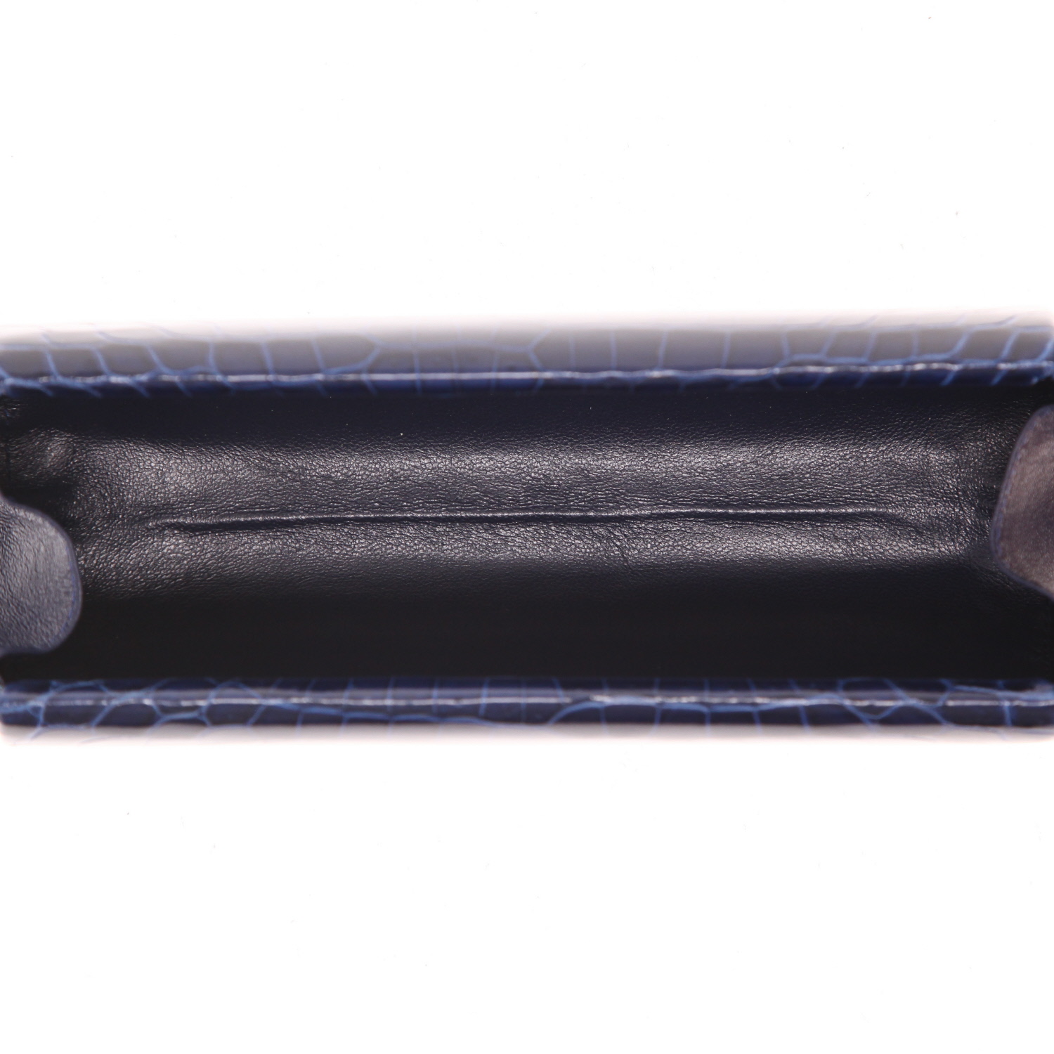 Dior pouch in navy blue crocodile1:1High-quality replica