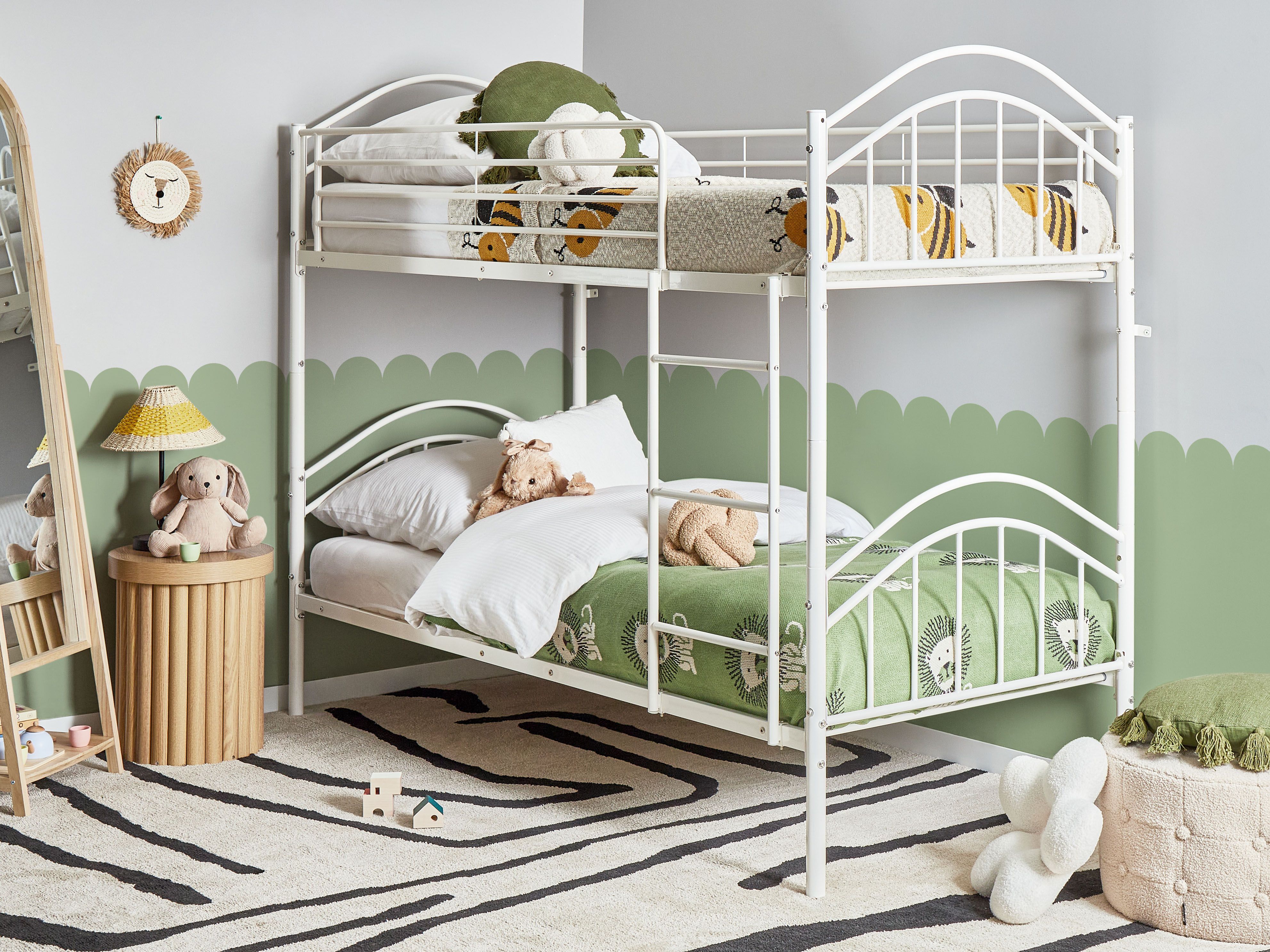 Bunk Bed Metal CHARTRES 90 x 200 cm (EU Single) White