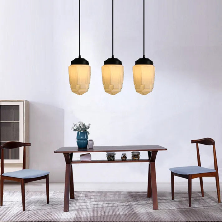 TimelessGlow – Geometrische Hanglamp in Mat Glas