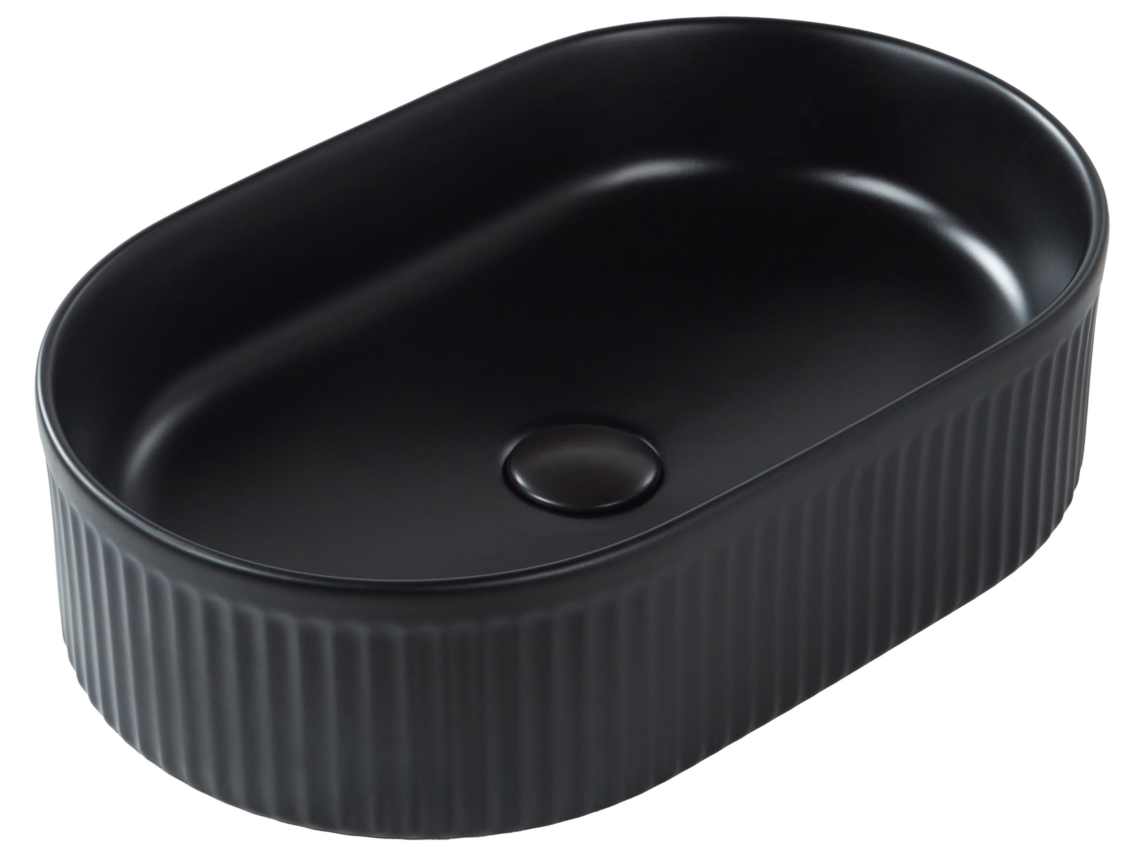 Countertop Basin GELDO 490 x 310 mm Ceramic Black