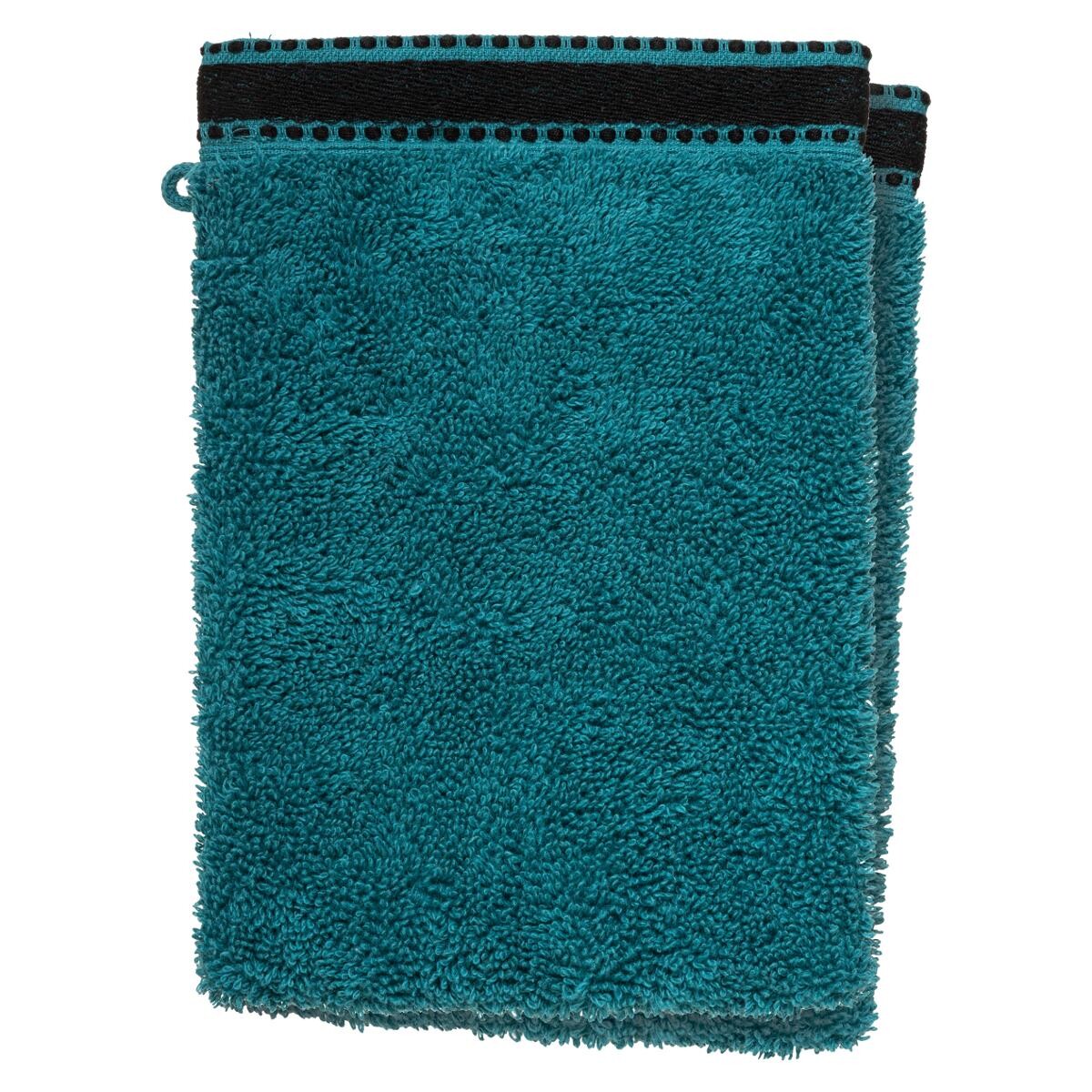 Set of 2 flannels "Joia" Teal blue, 15x21 cm, 550 g/m&sup2;