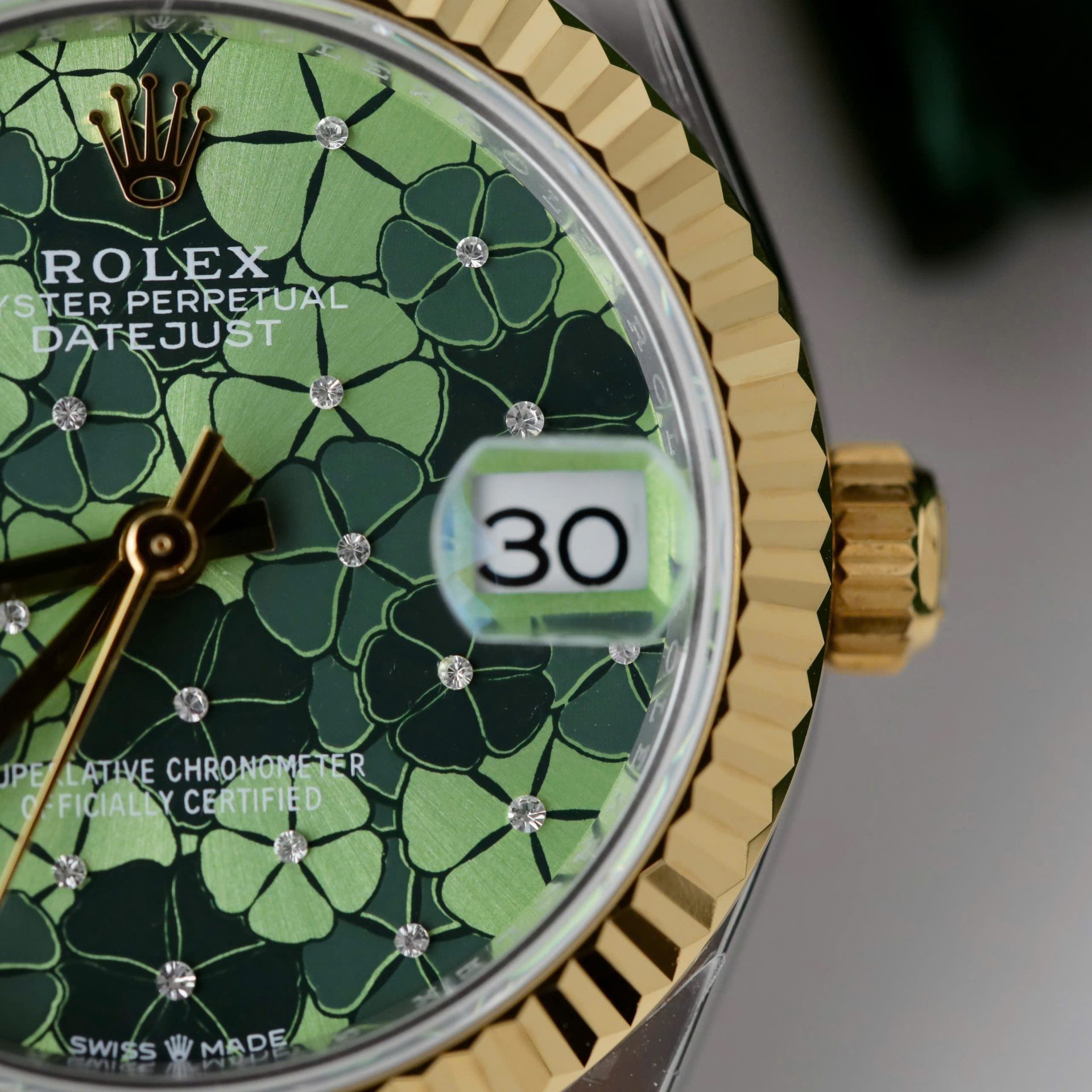 Rolex DateJust Replica Watch Women Green Flower Dial THB Factory 31mm - Top club