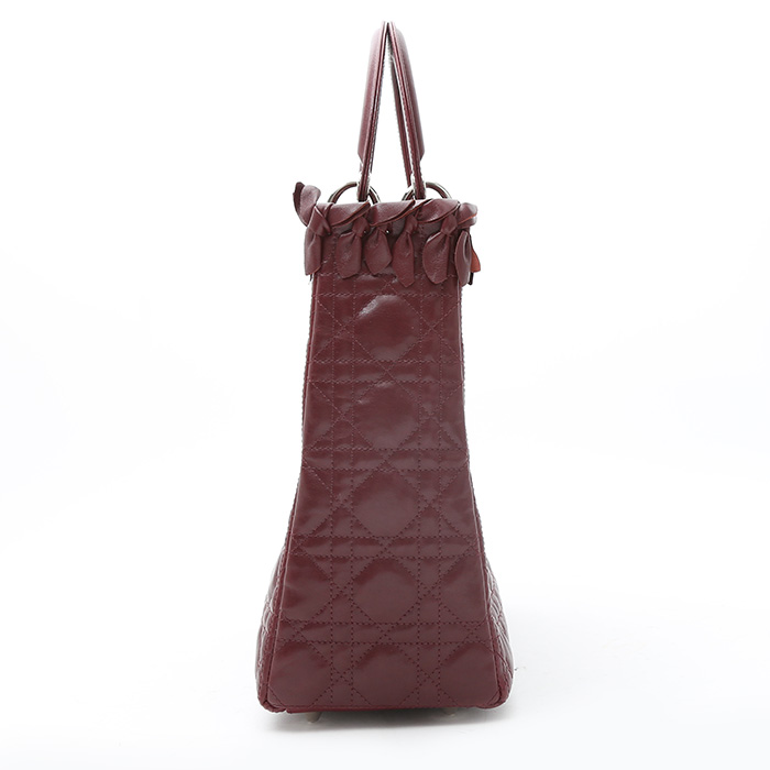 Dior Lady Dior large model handbag in burgundy leather cannage1:1High-quality replica