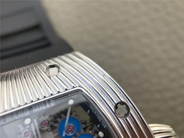 Replica Richard Mille RM018 Hommage a Boucheron SS Yellow Skeleton Dial Blue Rubber Strap 6T51 - Top club