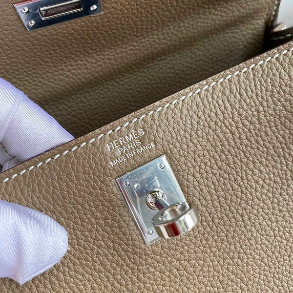 Hermes Kelly 25 Replica Inside Stitching Touch Silver Hardware1:1High-quality replica