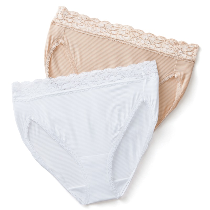 Vanity Fair Flattering Lace Hi-Cut Panty - MIDNIGHT VELVET CATALOG