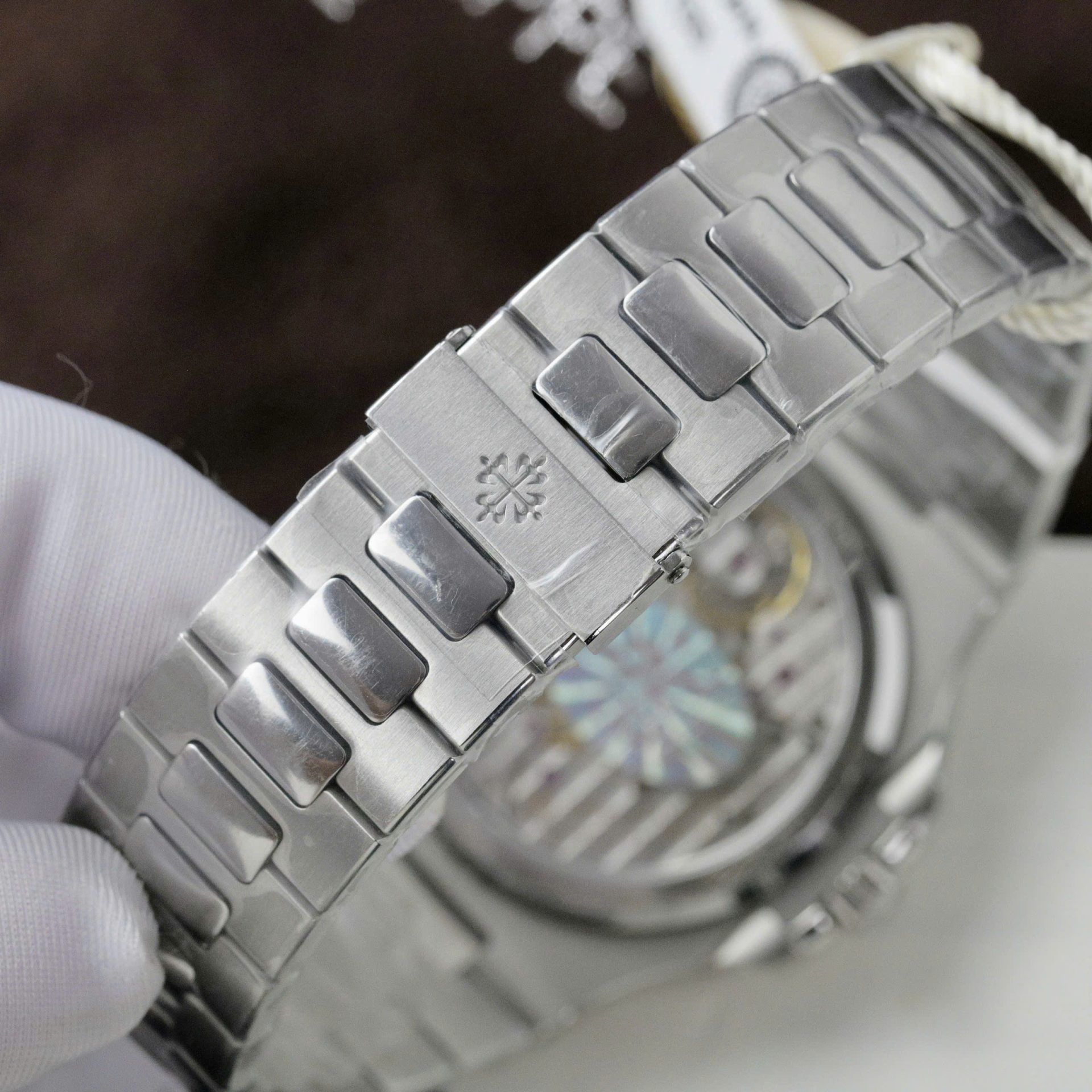 Patek Philippe Nautilus 5724G Refined Dial Copies Watch Custom Diamonds Moissanite Baguette 40mm - Top club