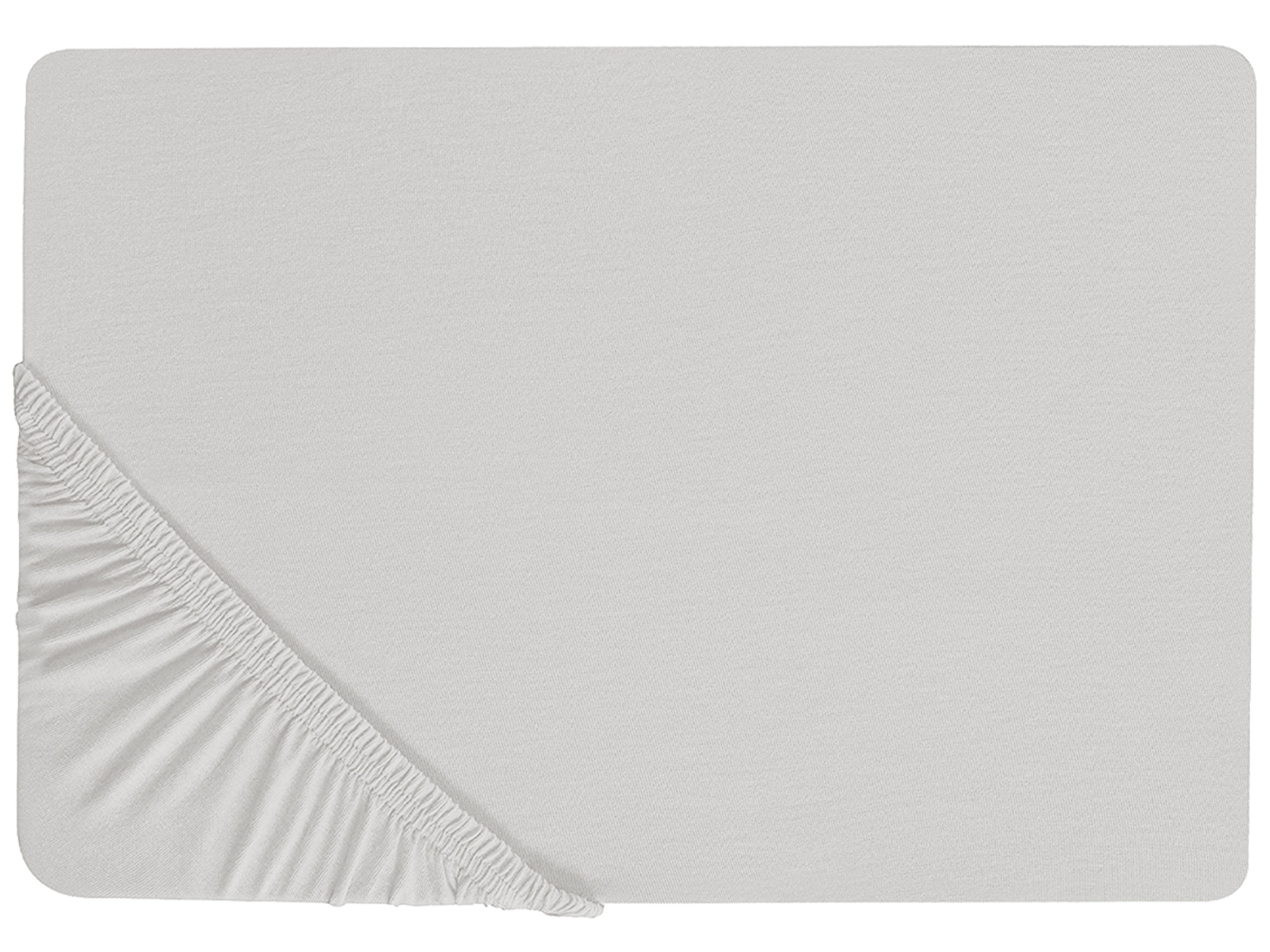 Fitted Sheet JANBU Cotton 200 x 200 cm Light Grey