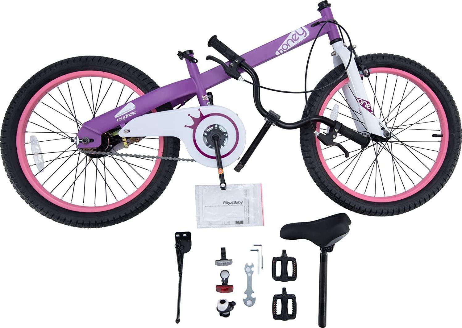 Royalbaby Girls Bike 20 Inch Hony Bike Purple With Kickstand - Image 2