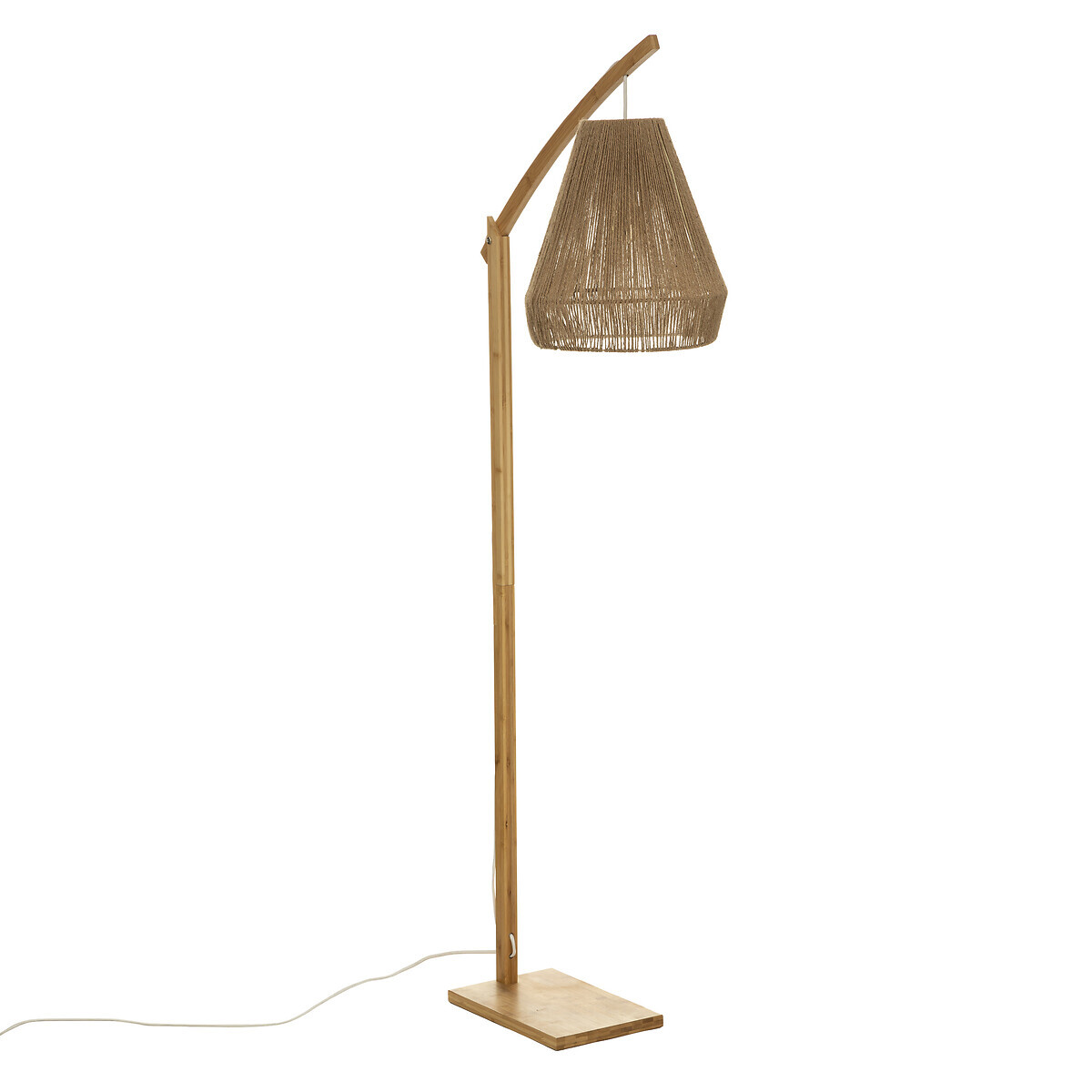 Arc floor lamp "Palm" Bamboo, H.158 cm