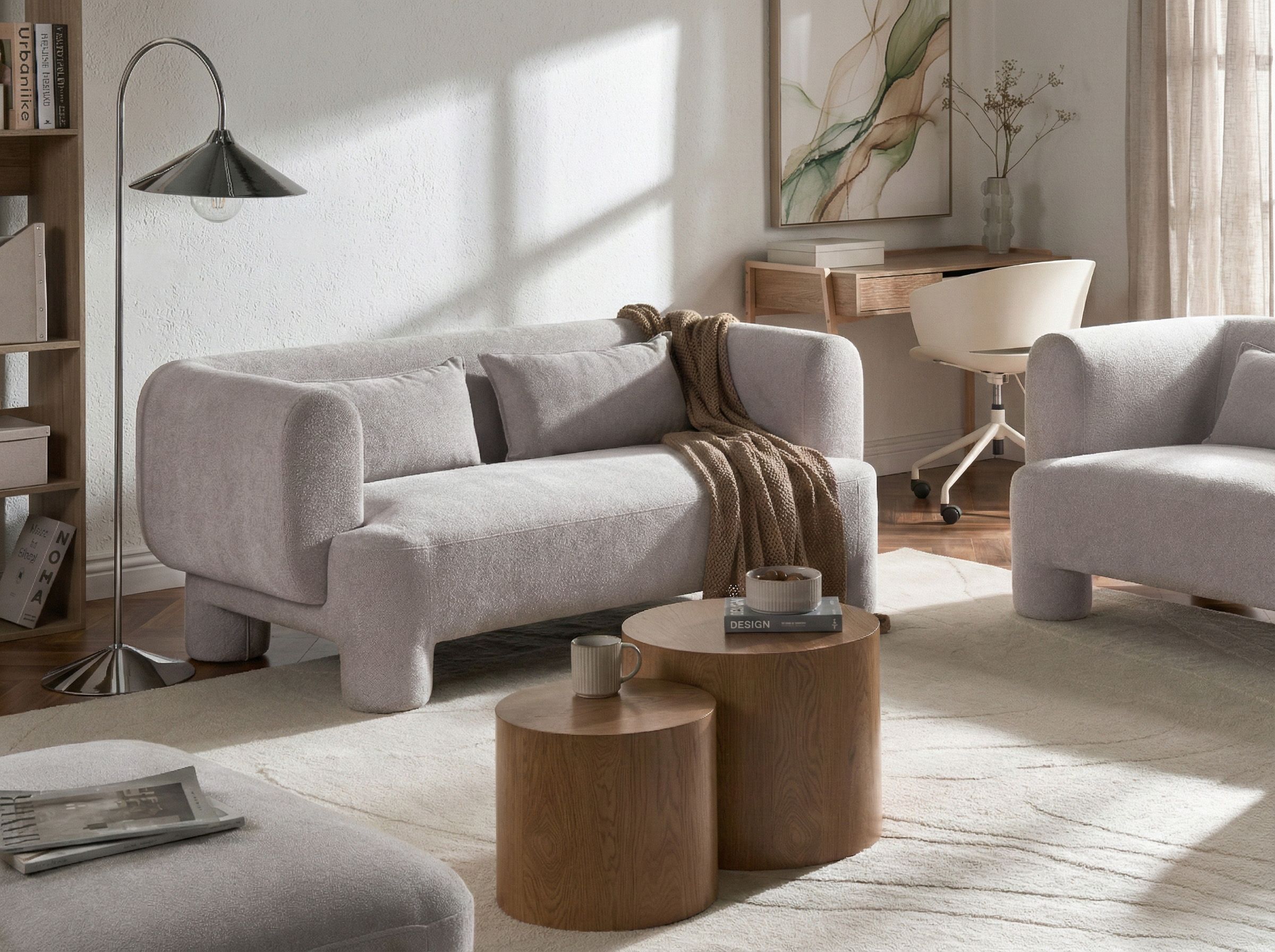Sofa 3 Seater HOGBO Fabric Beige