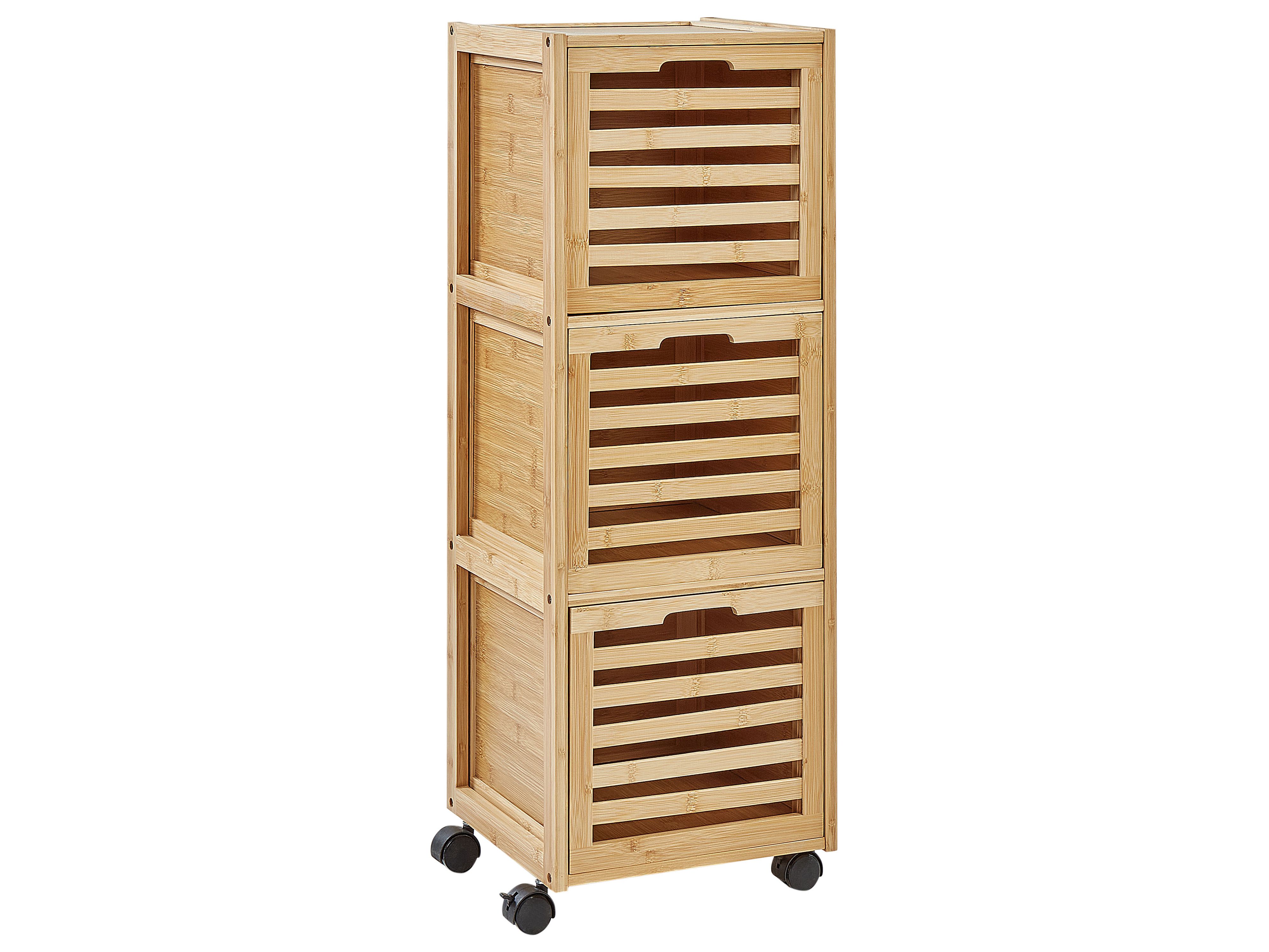 Bathroom Cabinet SHAWNEE Bamboo 32 cm Light Brown
