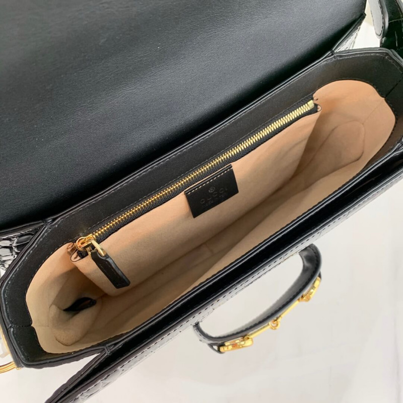 Replica Gucci 1955 Horsebit Crocodile Shoulder Bag 6022041:1High-quality replica