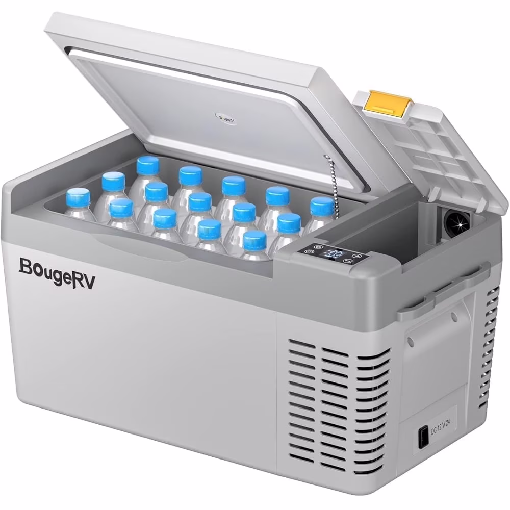 BougeRV Portable Car Refrigerator CRPRO 21 Qt, 12 Volt Fridge Compressor Freezer with -8℉~50℉ Cooling Range, 12V/24 DC & 110-240 AC for RV Truck Vehicle Boat Outdoor & Home Use Black - Image 4