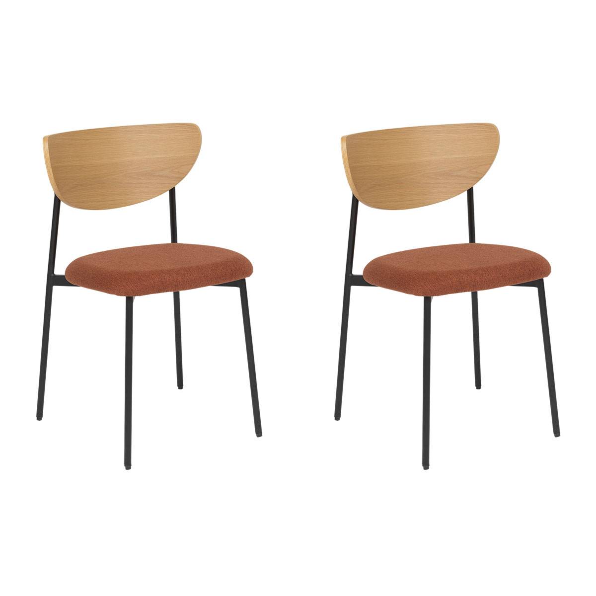 Set of 2 chairs "Jaisa" Amber, 1 seat