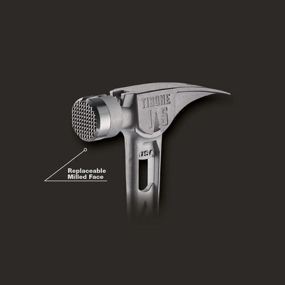 Stiletto TIB15MC 15-oz TIBONE Titanium Hammer Milled Face with Curved Handle - Image 4