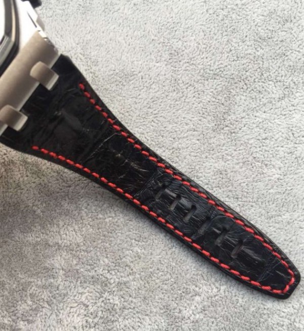 Replica Audemars Piguet JF Royal Oak Offshore Black Theme Black Leather Strap A3126 - Top club