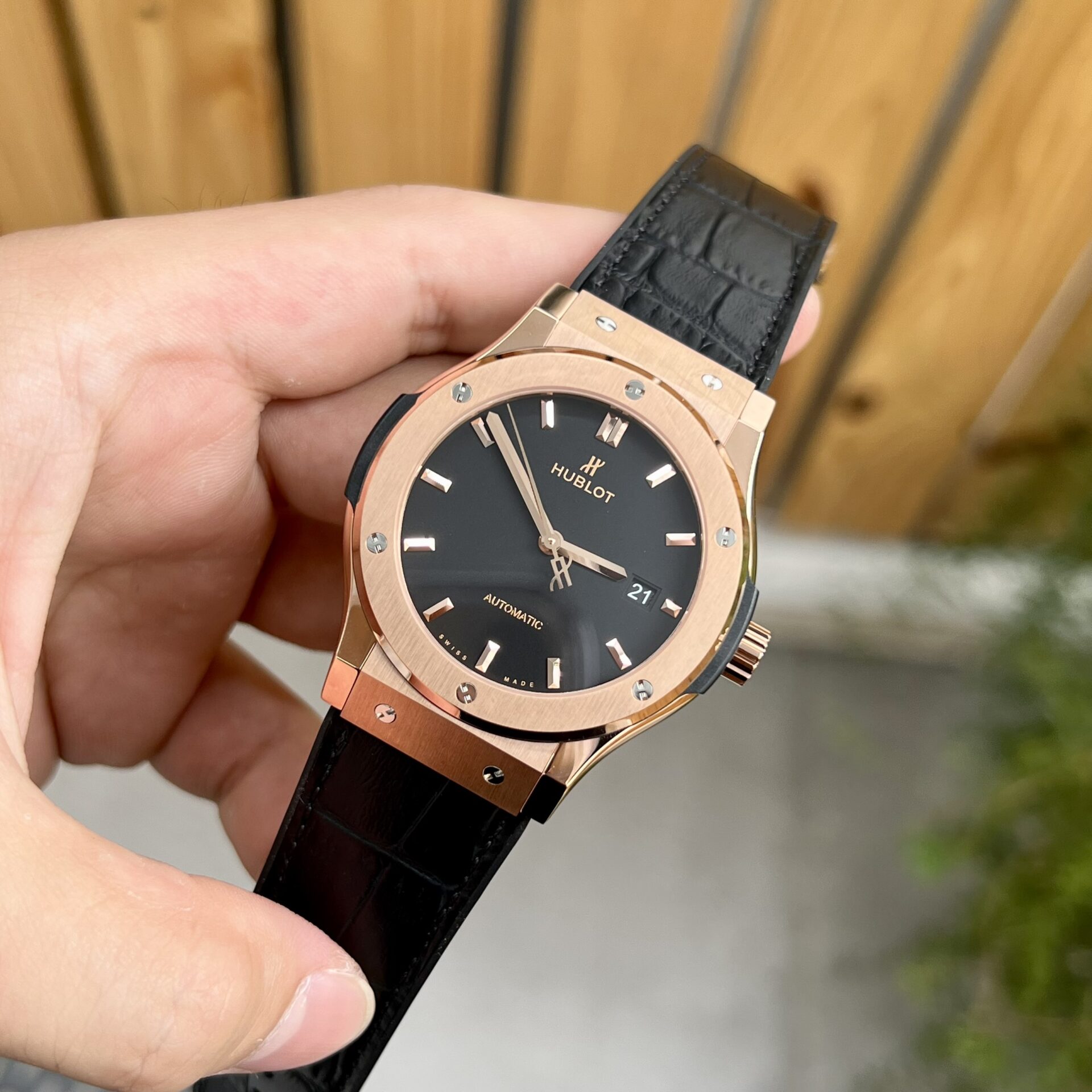 Hublot Replica 1:1 Watch Classic Fusion Titanium King Gold Black JJF 2023 42mm - Elite Watch Atelier