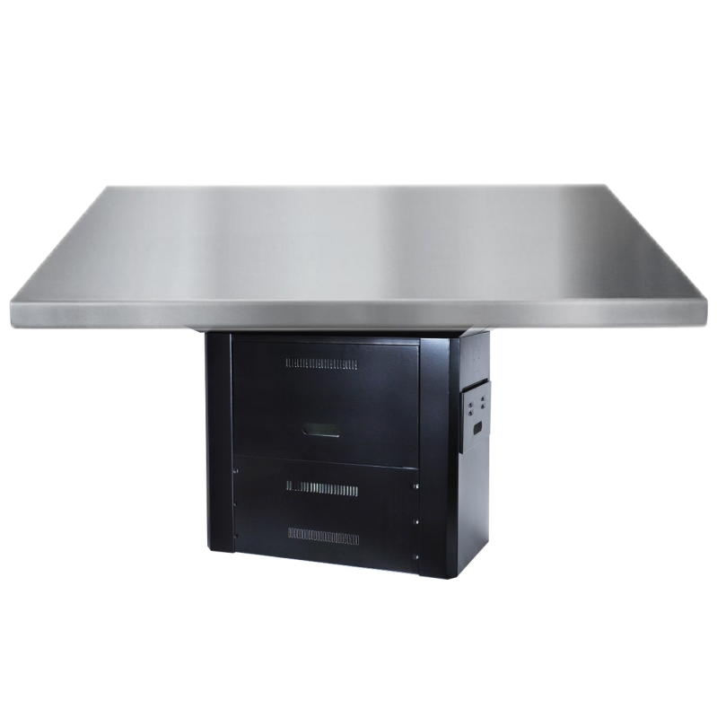 Hot Sale Commercial Round Stone Hotpot Stove Square Marble Korean BBQ Restaurant Table