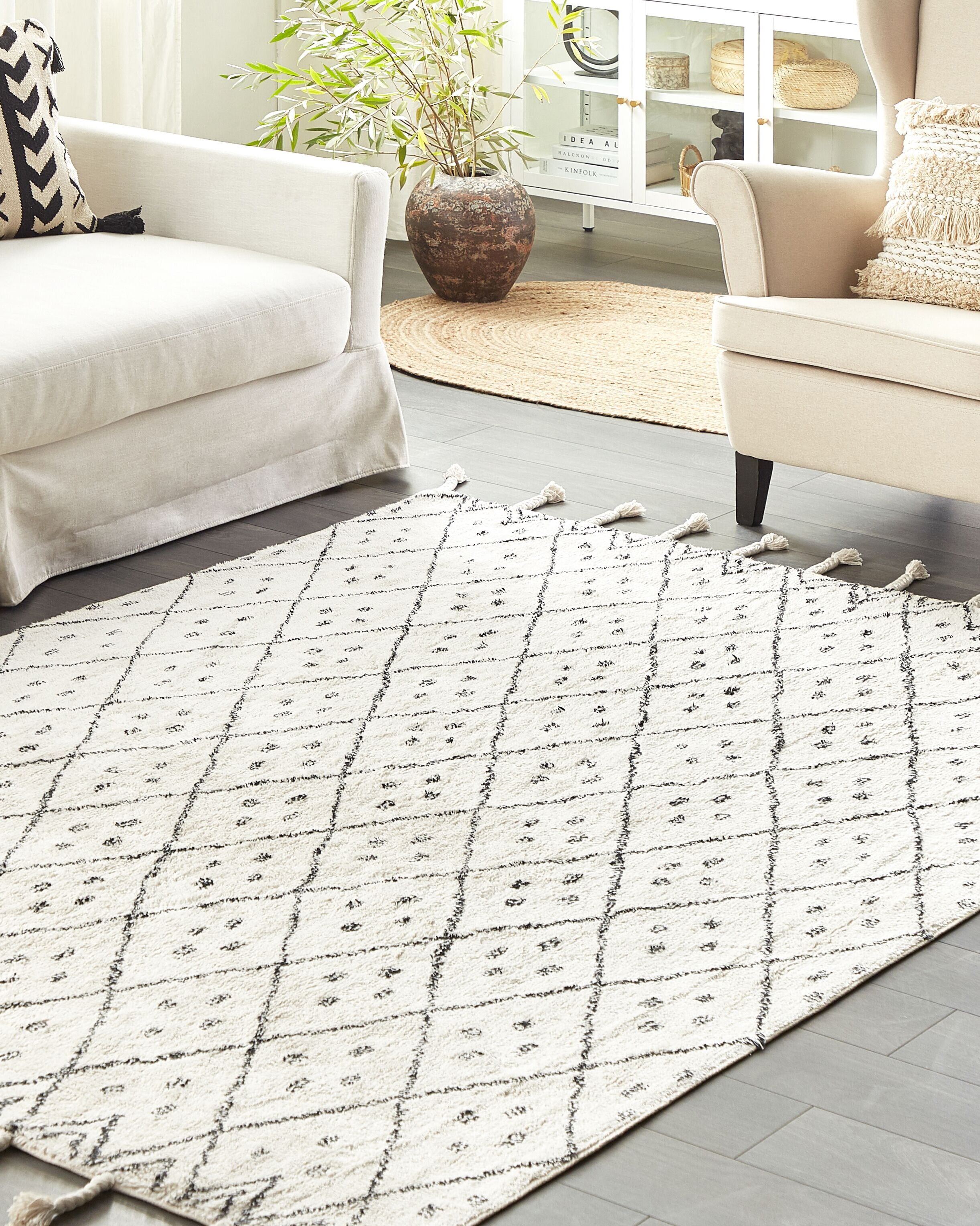 Rug AGADIR Off-White 160 x 230 cm Cotton