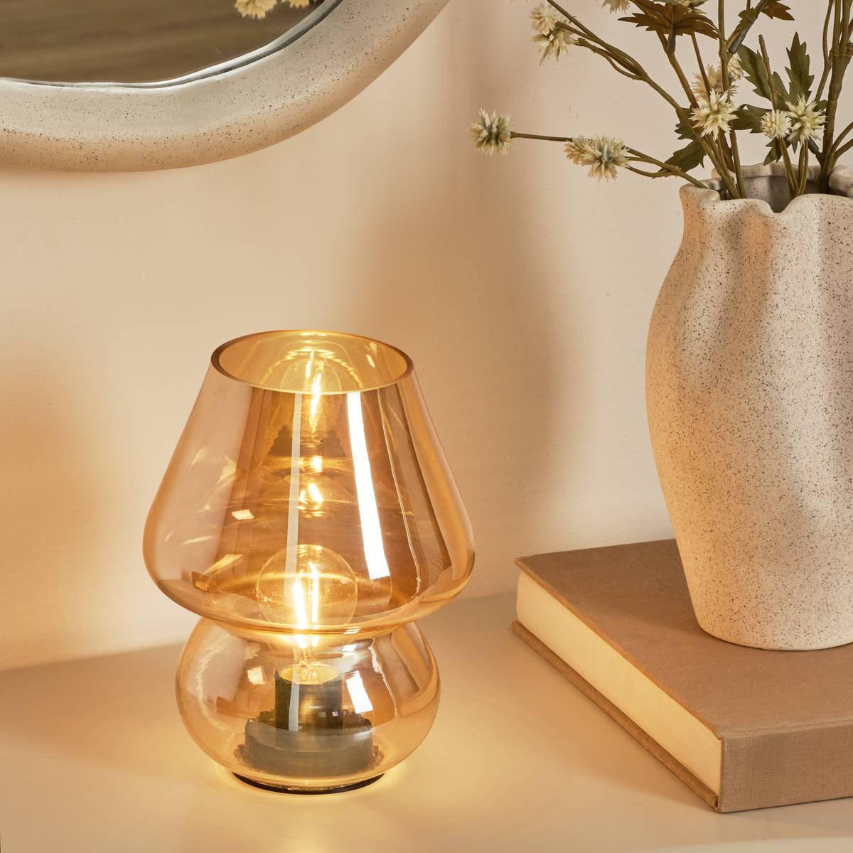 LED Lamp Battery "Cara" Various colors, H.19 cm