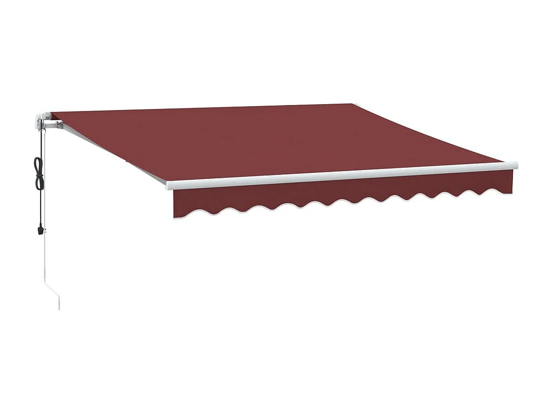 Auvent rétractable automatique bordeaux 300x250 cm FR61307