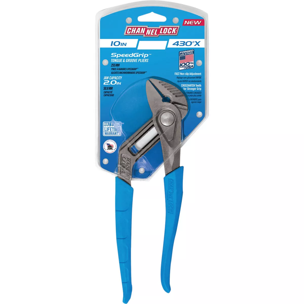 Channellock SpeedGrip 10 In. Straight Jaw Groove Joint Pliers