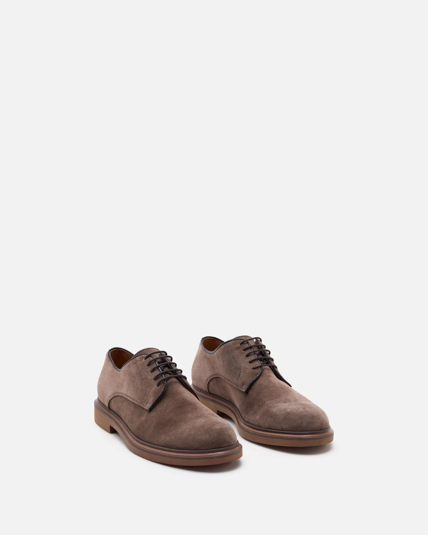 DERBIES MEPITO/VEL TAUPE - Derbies en velours taupe
