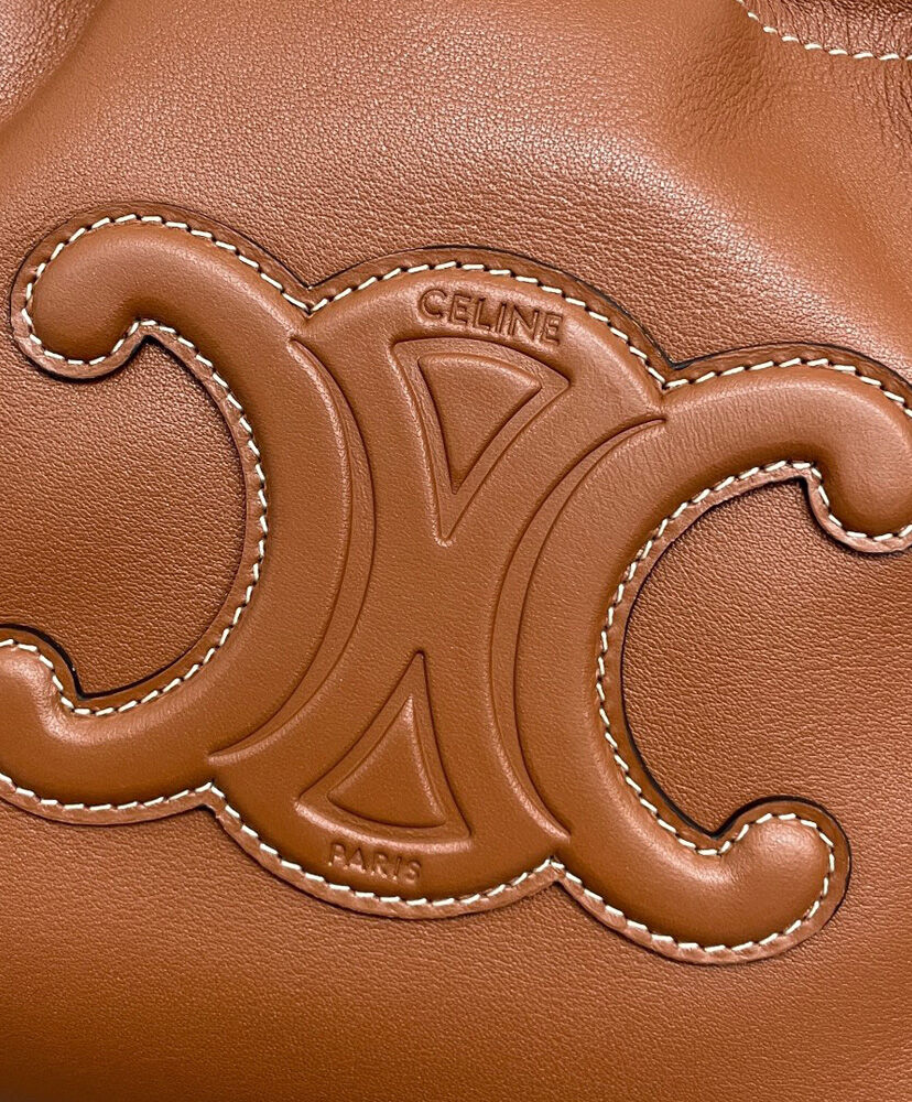 Celine Small Cabas Drawstring Cuir Triomphe In Smooth Calfskin Coffee1:1High-quality replica