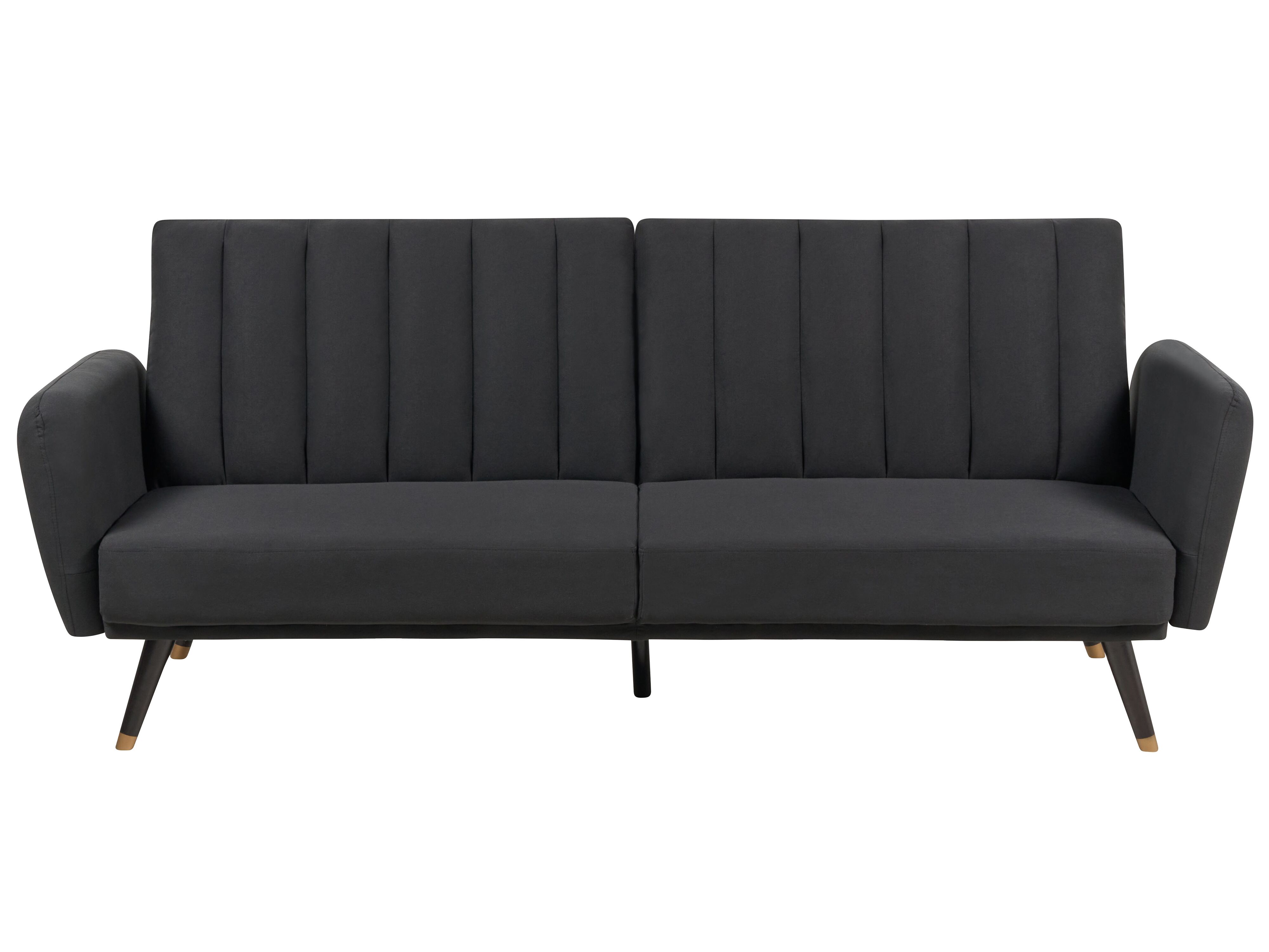 Sofa Bed 3 Seater VIMMERBY Fabric Black