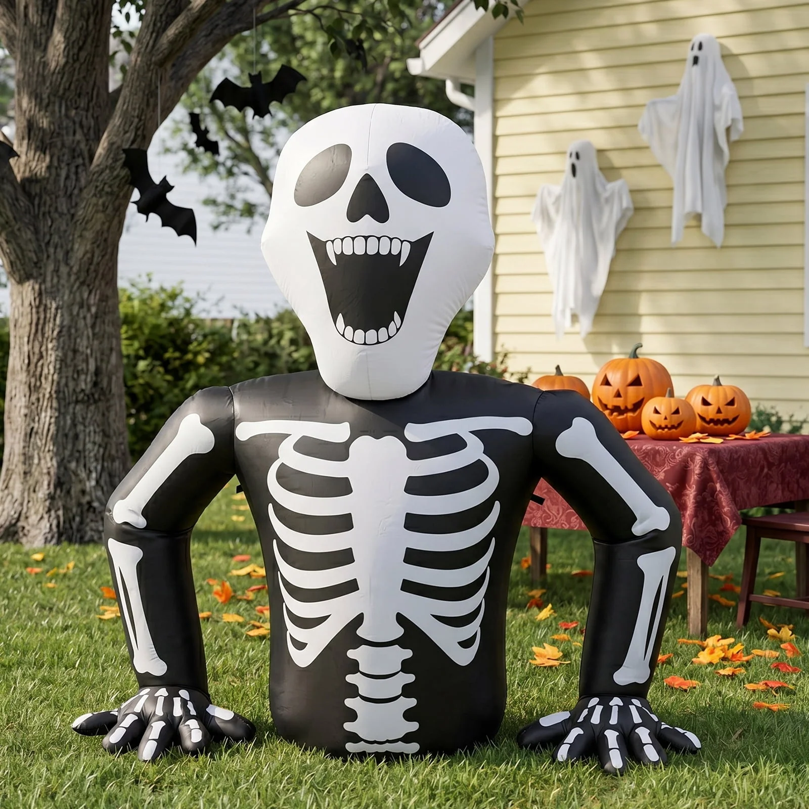Ktaxon 6' Halloween Inflatables Skeleton Outdoor Halloween Decoration Emerging Large Skeleton - Image 2 Ktaxon 6' Halloween Inflatables Skeleton Outdoor Halloween Decoration Emerging Large Skeleton - Image 2