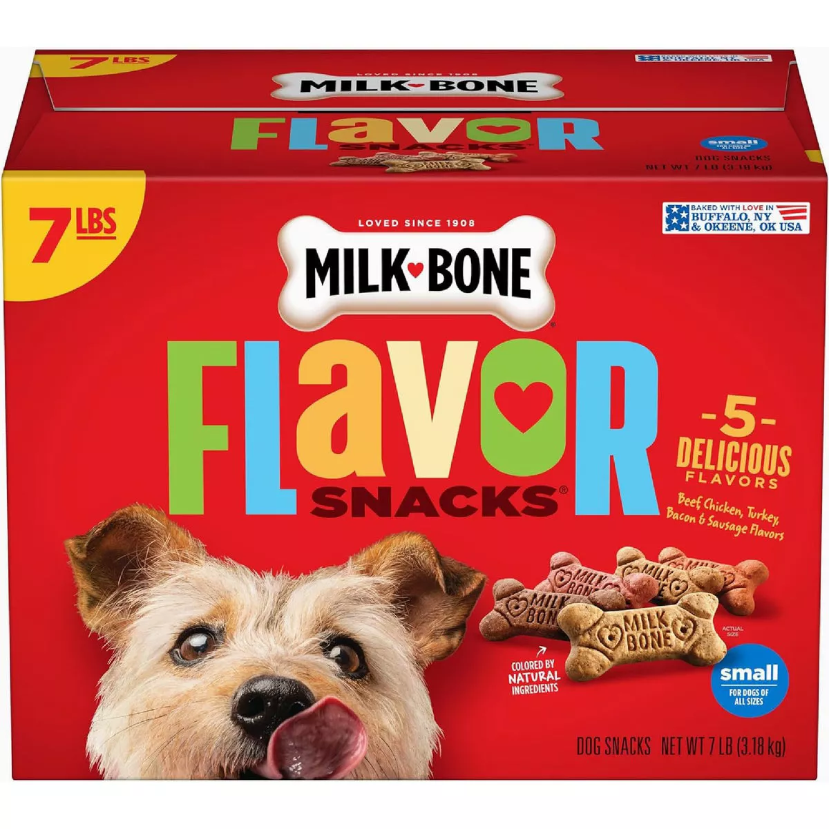 Milk Bone Small & Medium Dog Assorted Flavor Crunchy Dog Treat, 7 Lb.