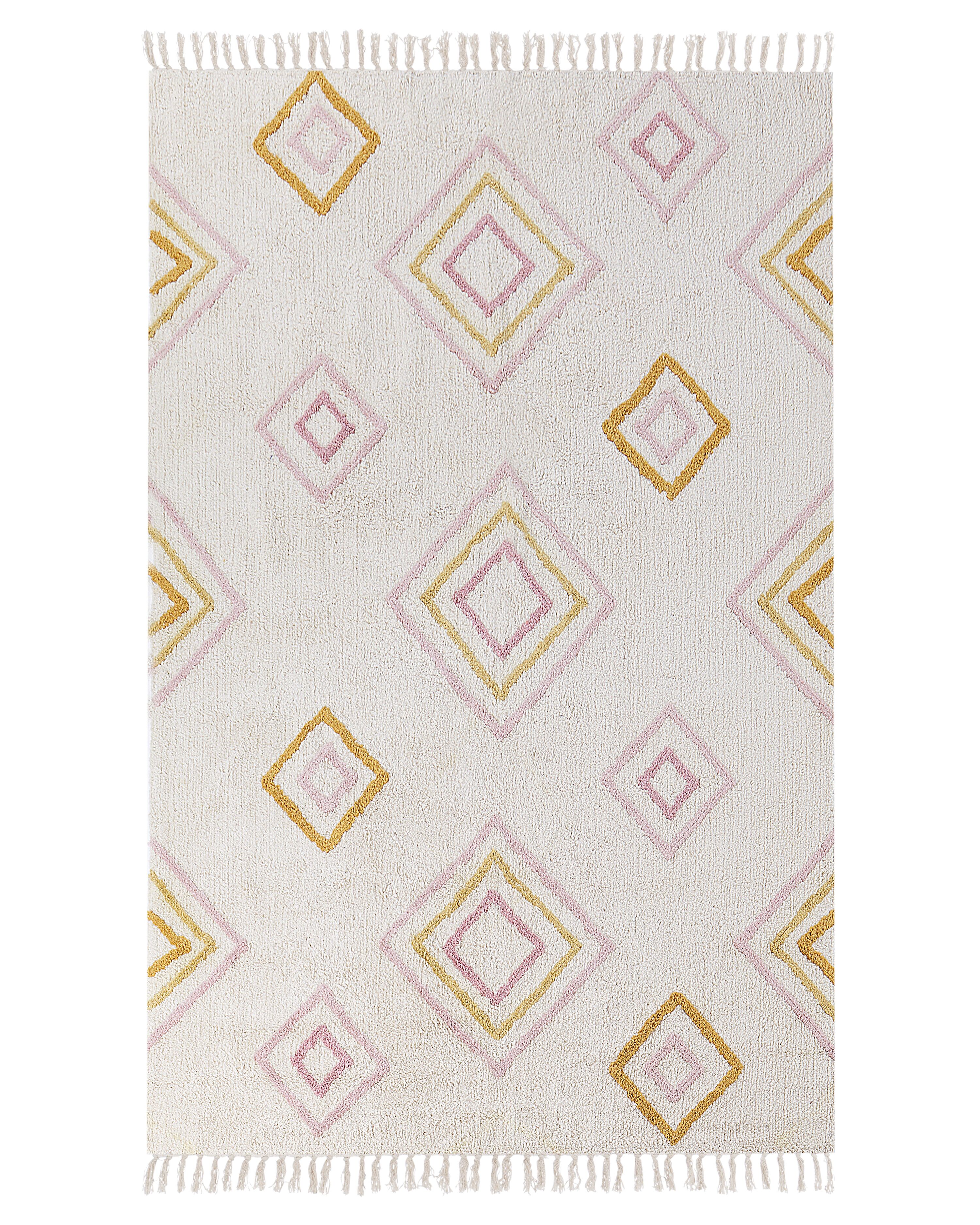 Rug LASHE Off-White 140 x 200 cm Cotton