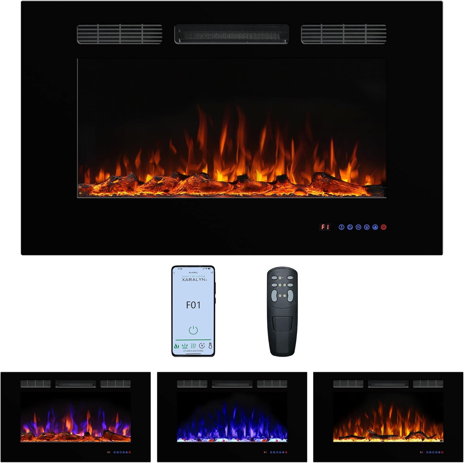 Electric Fireplace 40 inch Wide 26.5