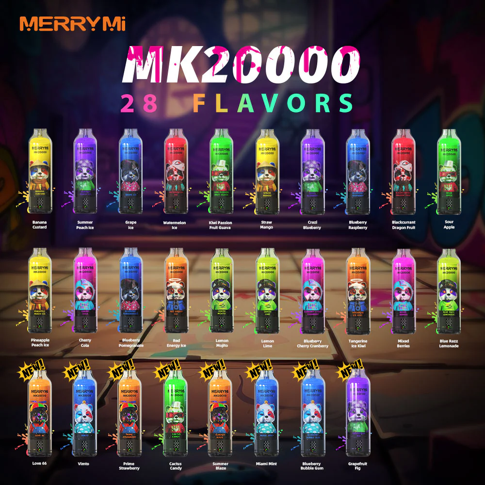 MerryMi MK 20K ładowalny jednorazowy e-papieros (wszystkie smaki)