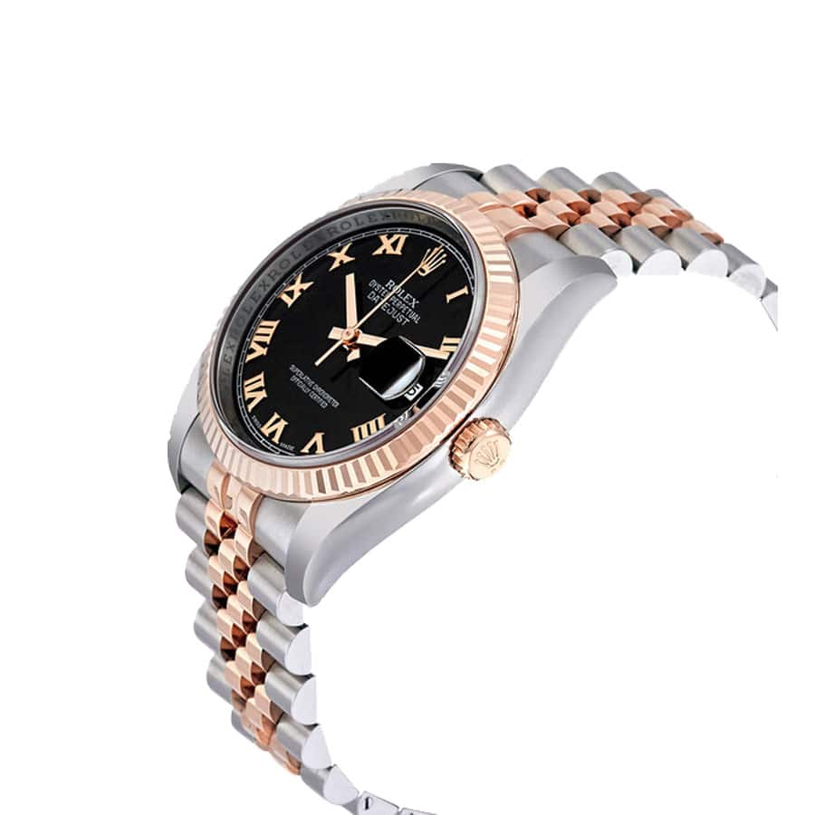 Rolex Datejust Black Roman Replica - Elite Watch Atelier