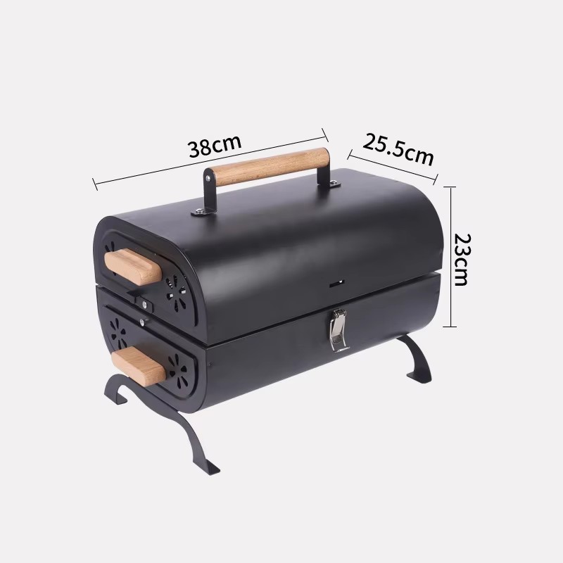 Portable Folding Charcoal Grill BBQ Grills Outdoor Camping Barbecue Can Be Fried and Grilled Double-sided