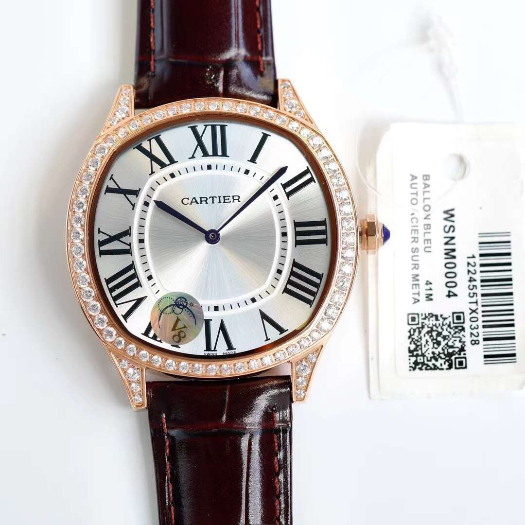 Cartier - Drive de Cartier diamonds in white gold - 40mm smooth(1:1 replica) - Top club
