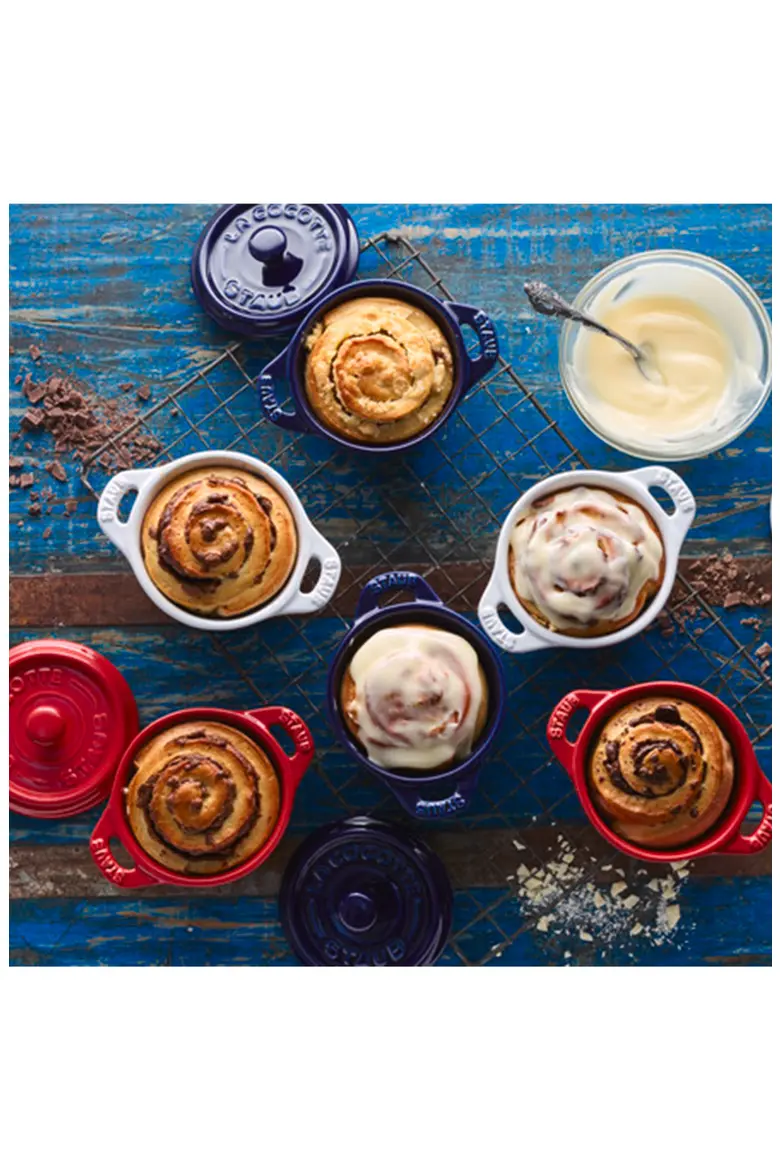 Cherry 3-Piece Mini Round Cocotte Set