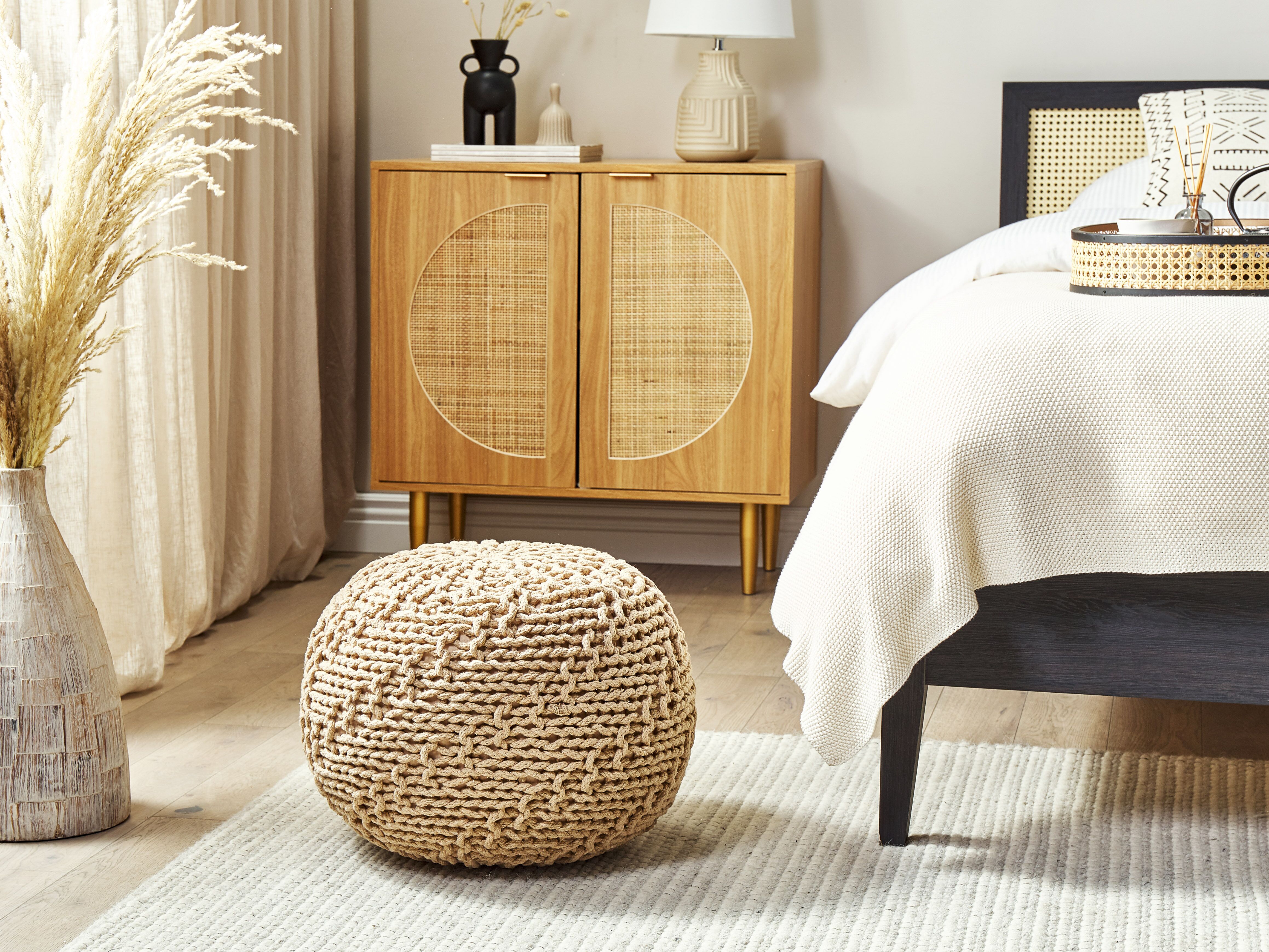 Pouffe PRIENE Cotton Beige
