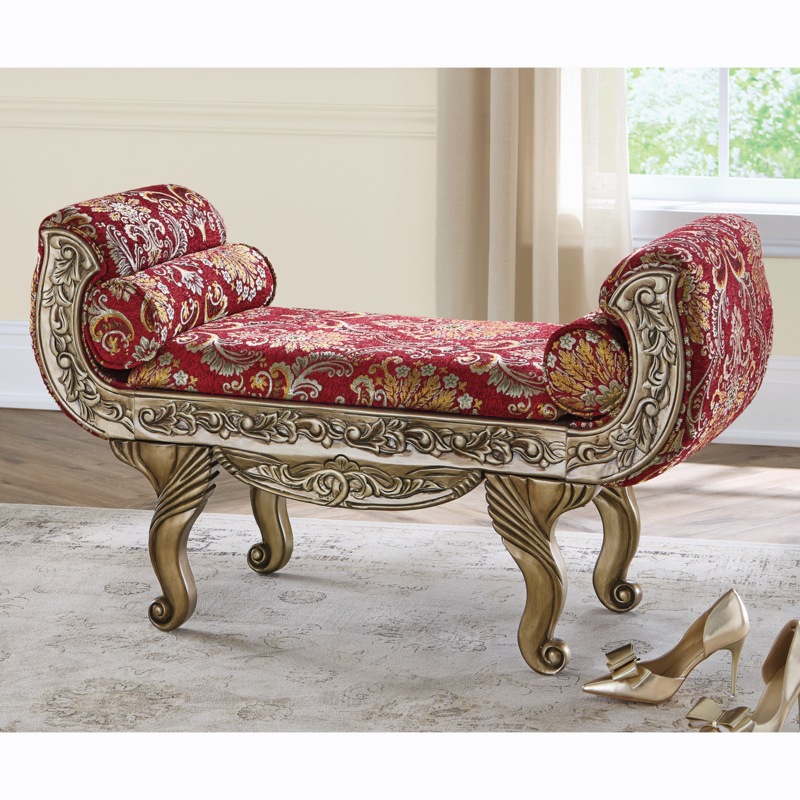 Ornate Carved Bench - MIDNIGHT VELVET CATALOG