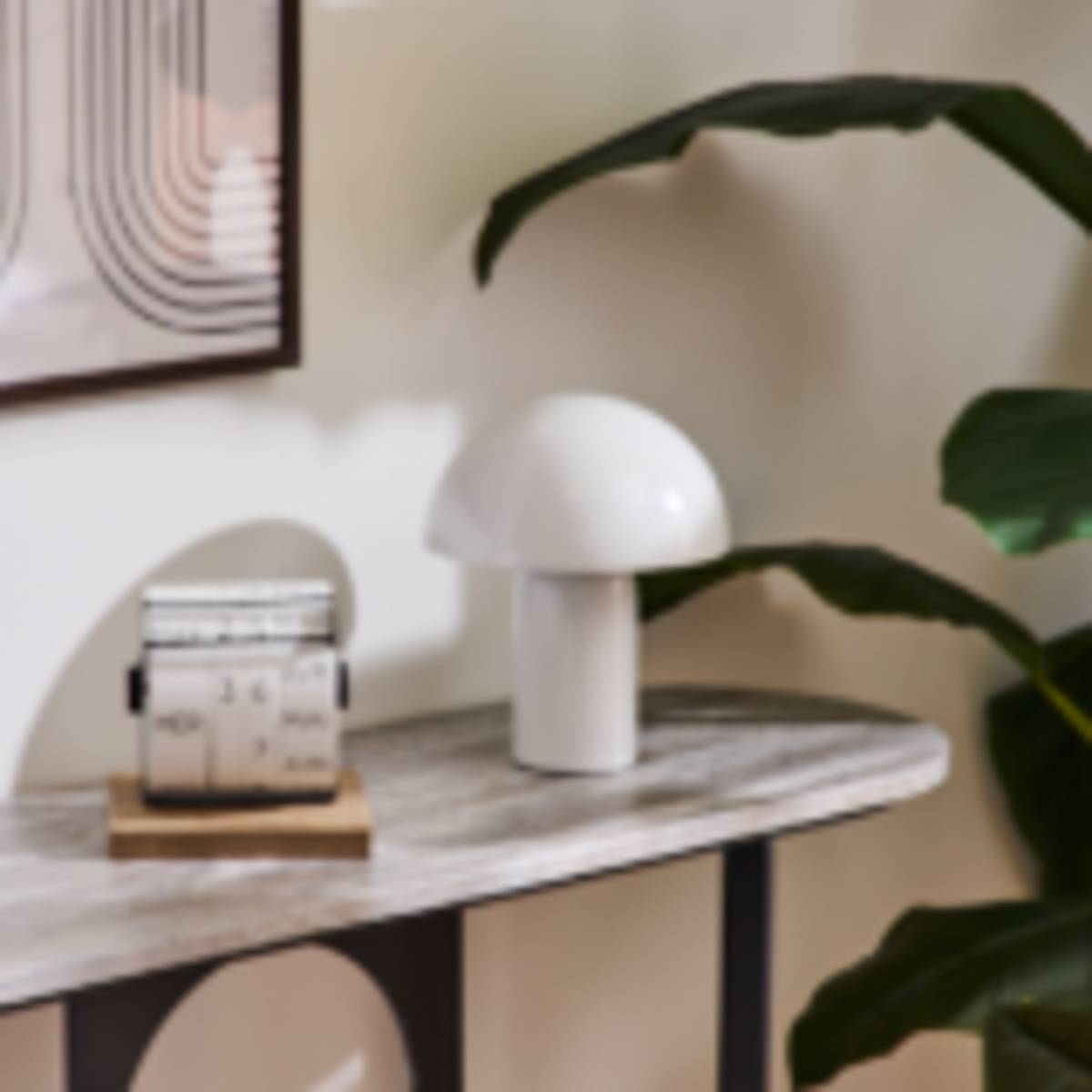 Mushroom Lamp Sector "Lito" Peach, H.24,5 cm