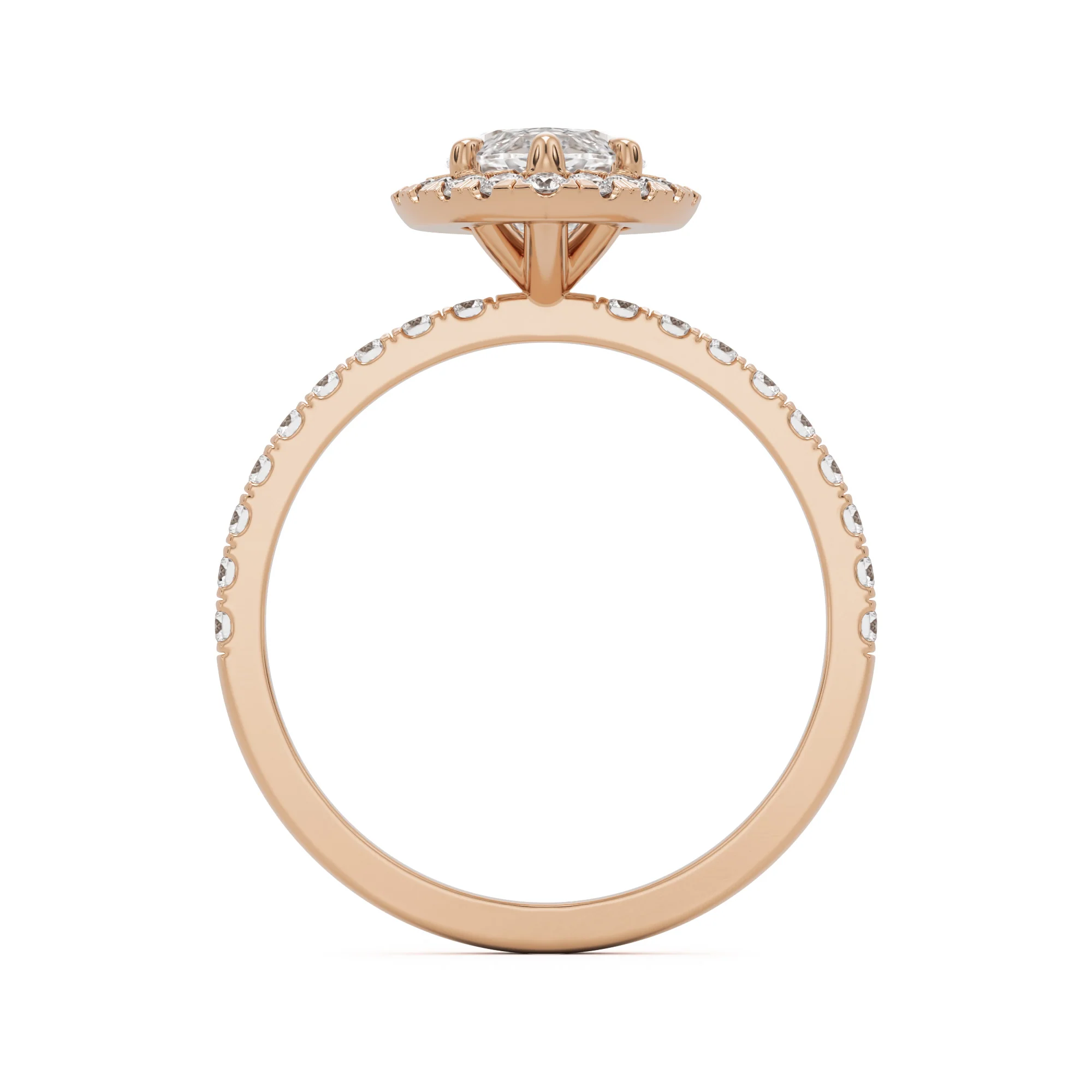 The Marquise Halo Pavé