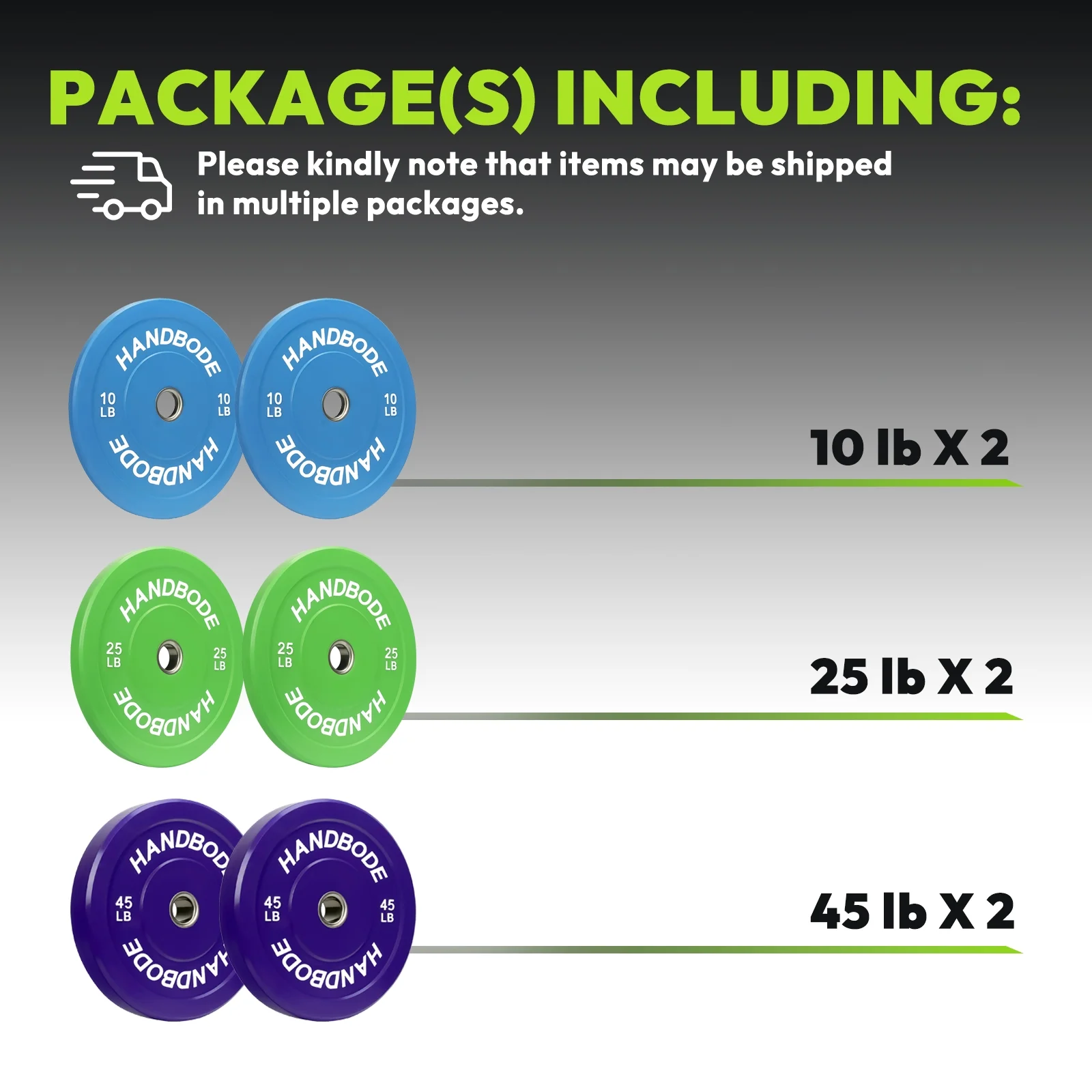 HANDBODE Bumper Plates Olympic Weight Plates, Colored Rubber plate for Weight Lifting and Strength Training 140LB - Image 29