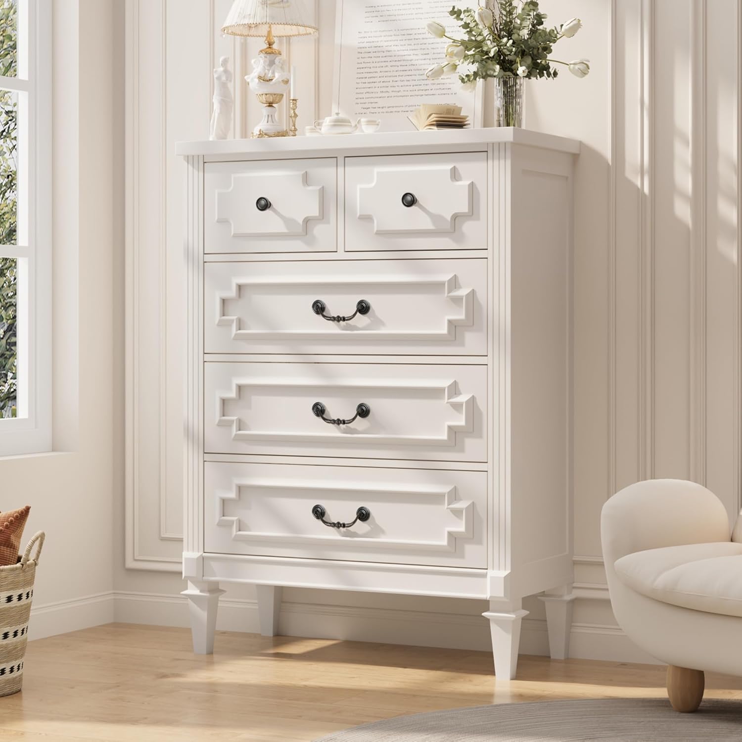 5 Drawer Dresser for Bedroom, 44
