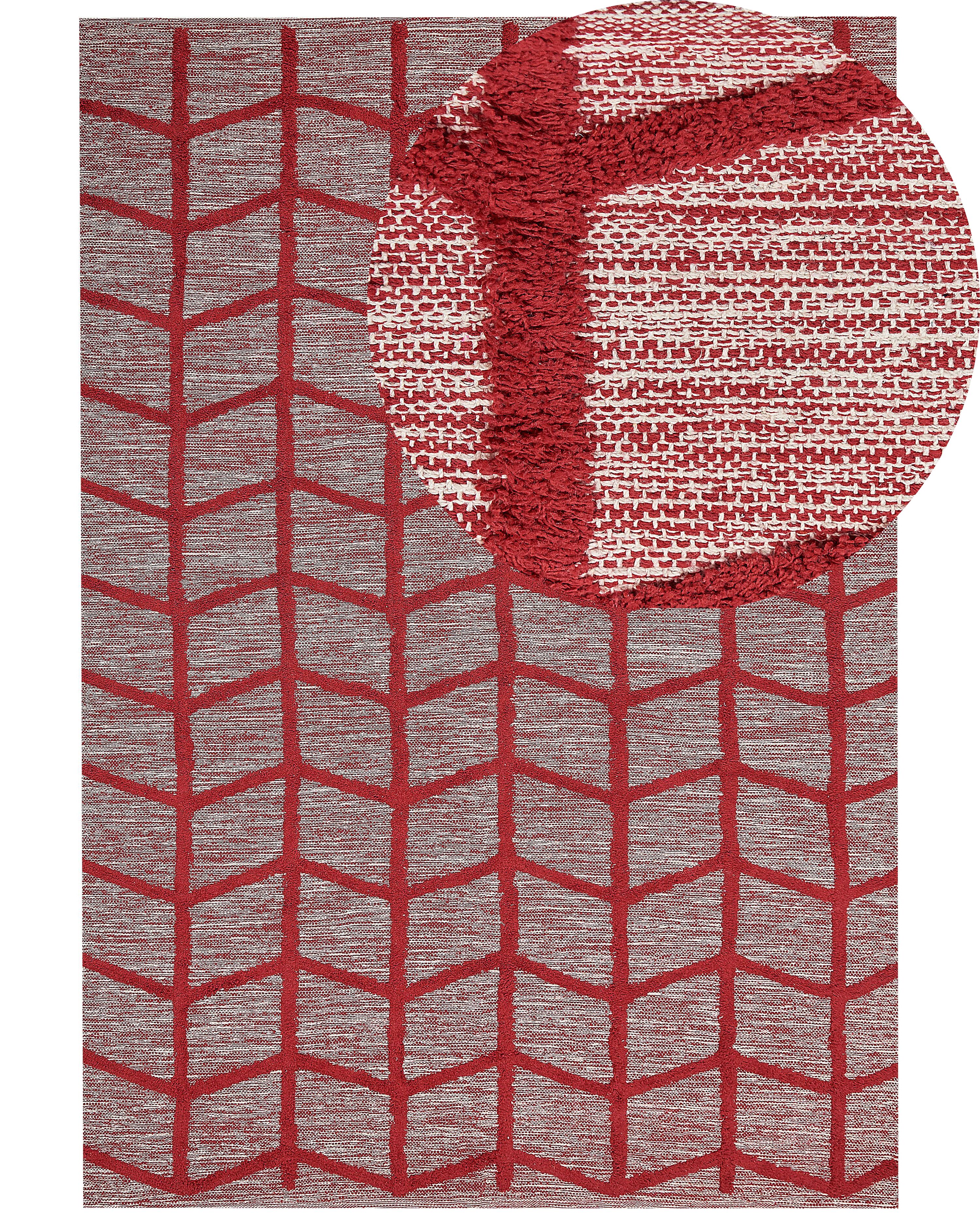Rug SIVAS Red 160 x 230 cm Cotton