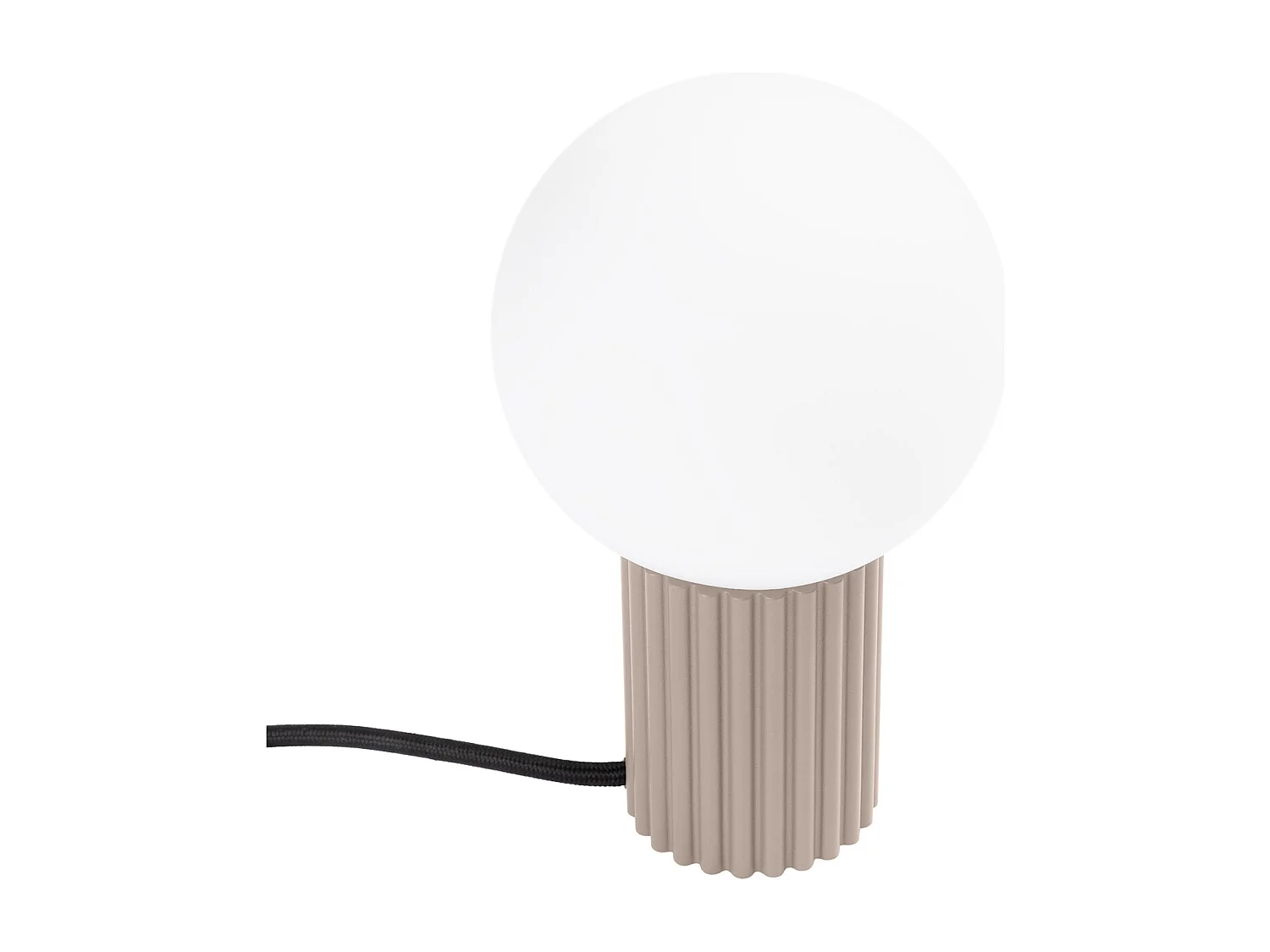 Lampe De Bureau Halo Moderne En Aluminium/Verre - 1 Sources Lumineuses - L.12 X H.19 Cm - Taupe