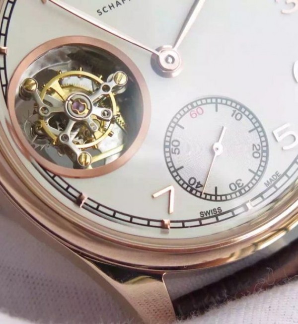 Replica IWC TF Portuguese Tourbillon IW5463 RG White Dial Leather Strap - Top club